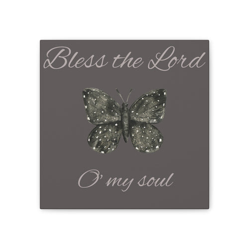 Bless the Lord Butterfly Canvas Wall Art — "Bless the Lord O' my soul" Christian Home Decor