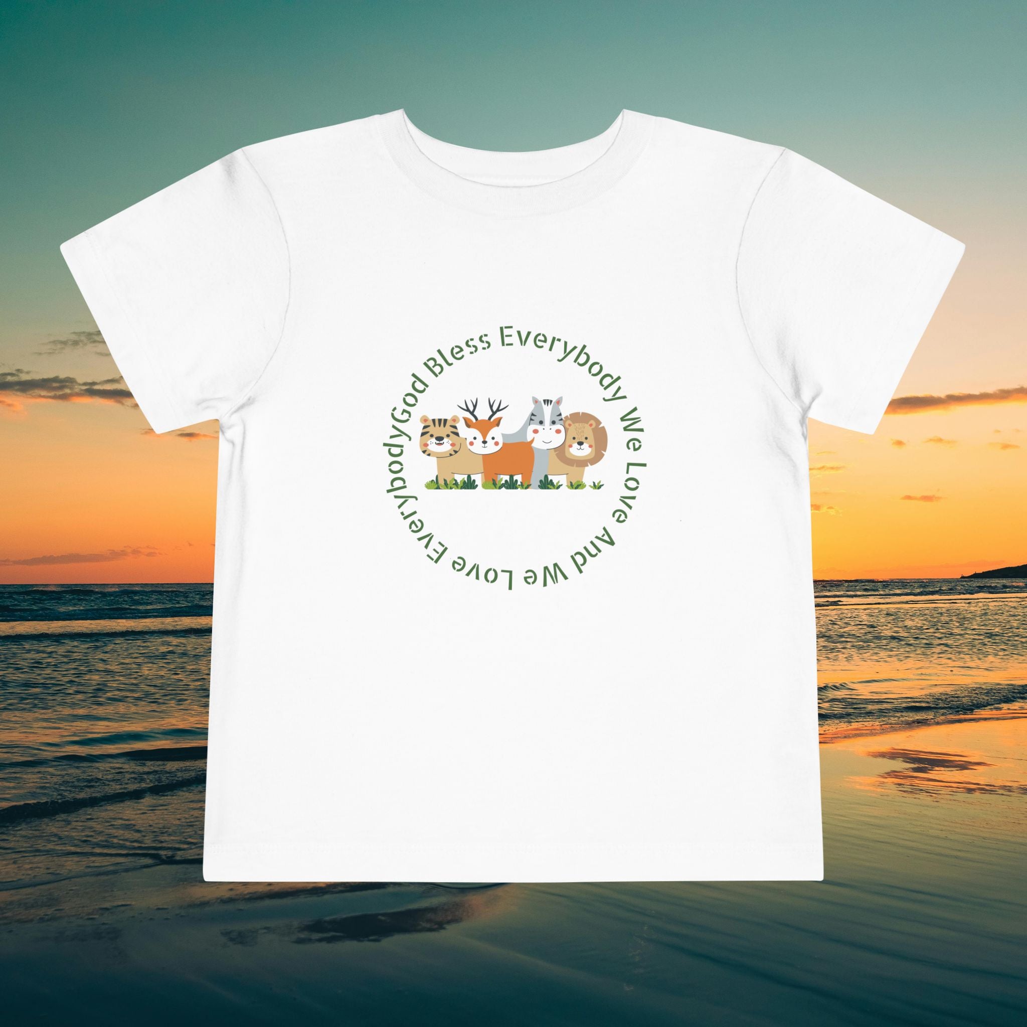 Toddler Tee — 'God Bless Everybody We Love'