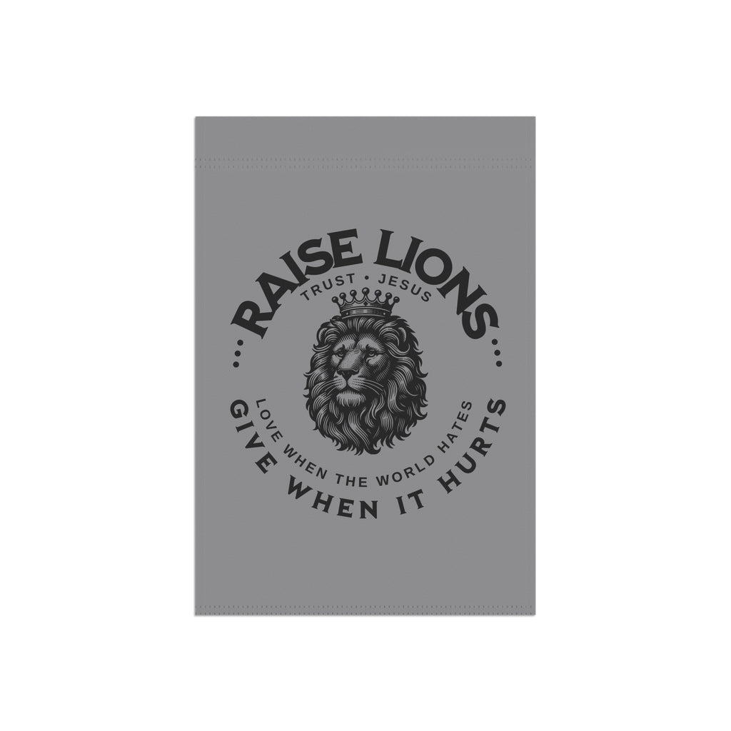 Raise Lions Garden Flag - Christian Lion Banner, 'Trust Jesus' Inspirational Yard Decor