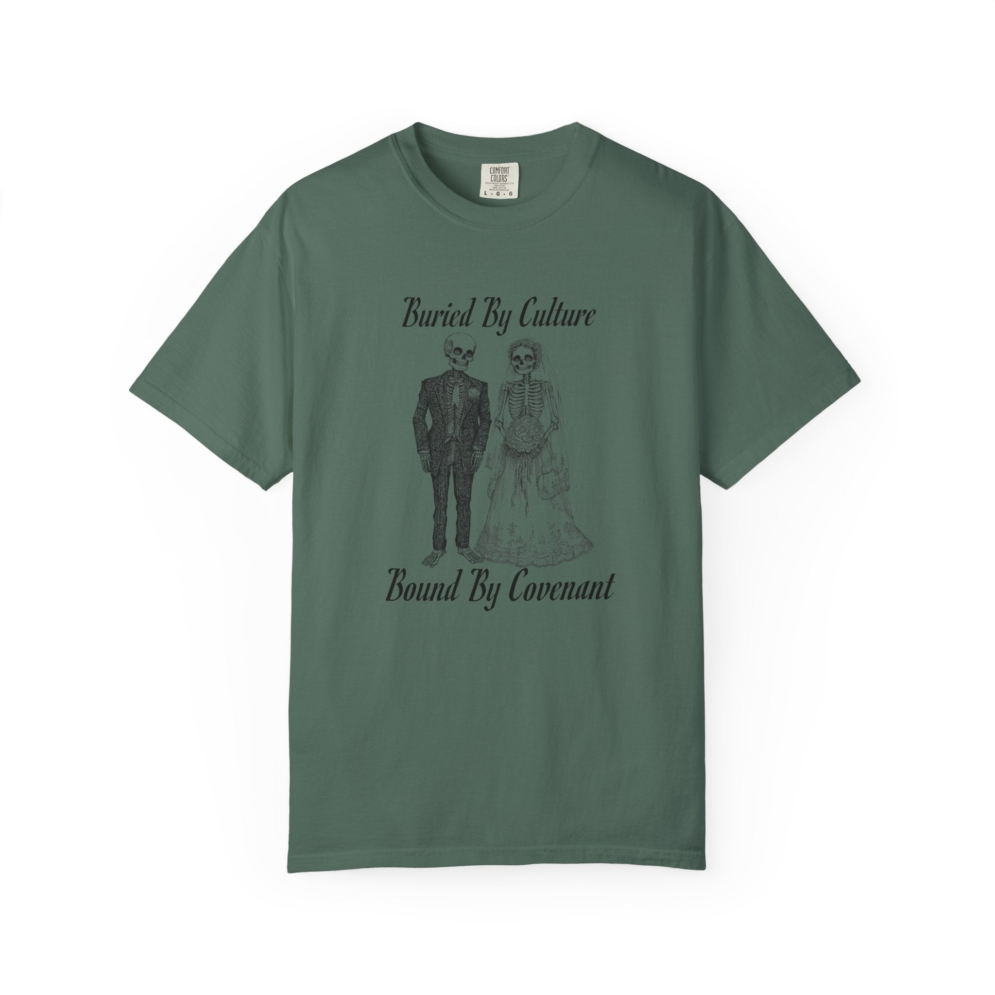 T-Shirt — "Buried By Culture, Bound By Covenant" Vintage Couple Graphic