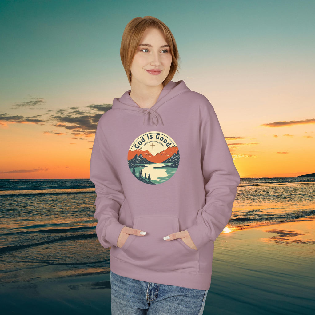 He is Good —Mountain Sunrise Hoodie