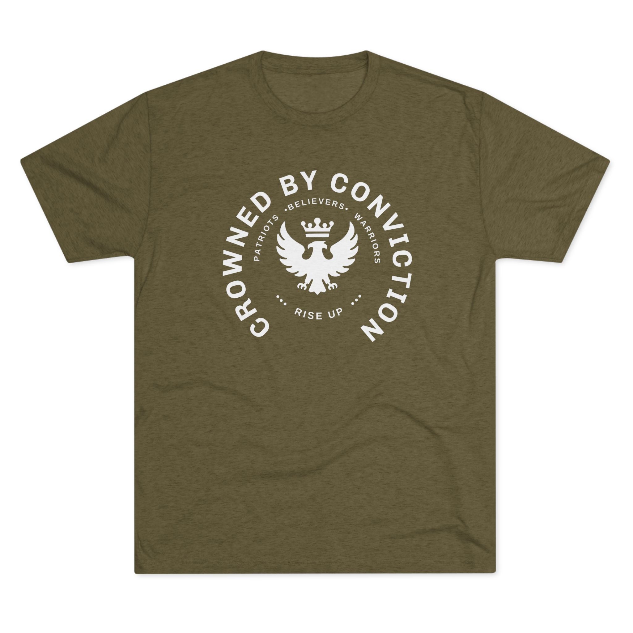 Crowned by Conviction Graphic Tee — 'Rise Up' Eagle Emblem