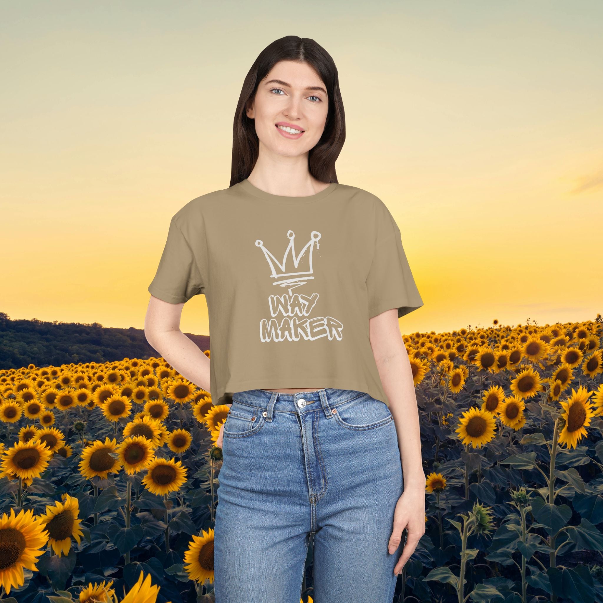 Way Maker Crown Crop Tee