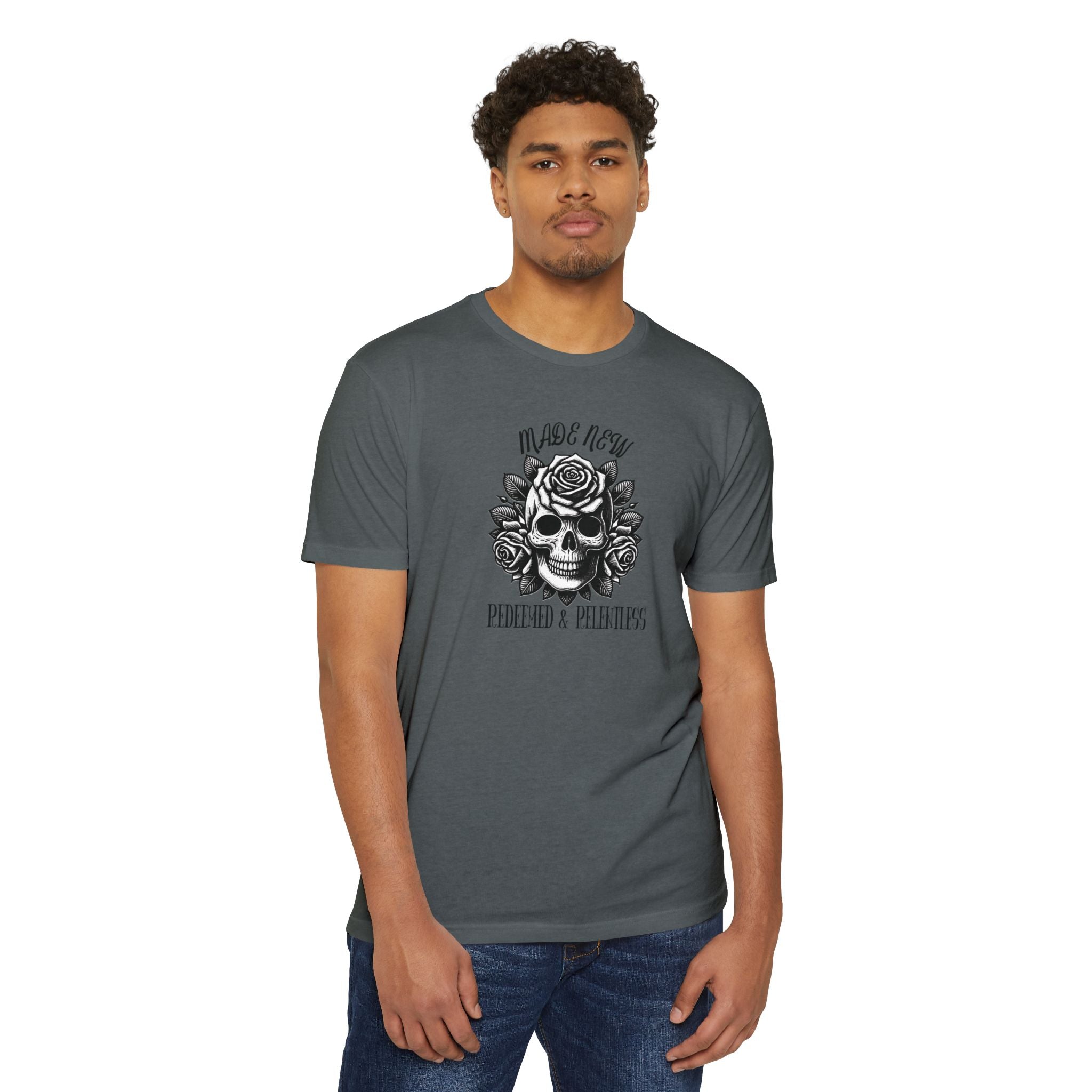 Redeemed & Relentless Christian Tee