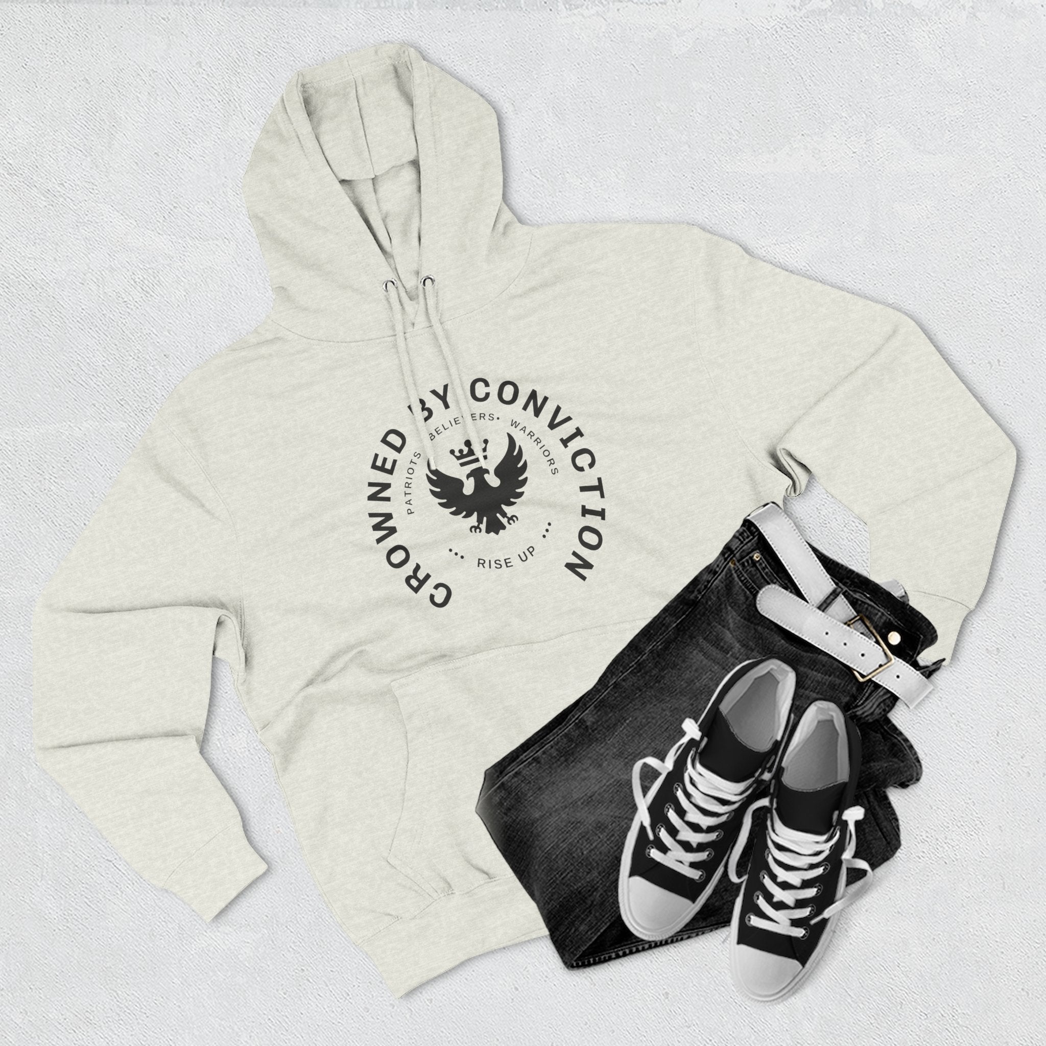 Crowned Conviction Eagle Hoodie — Graphic Pullover
