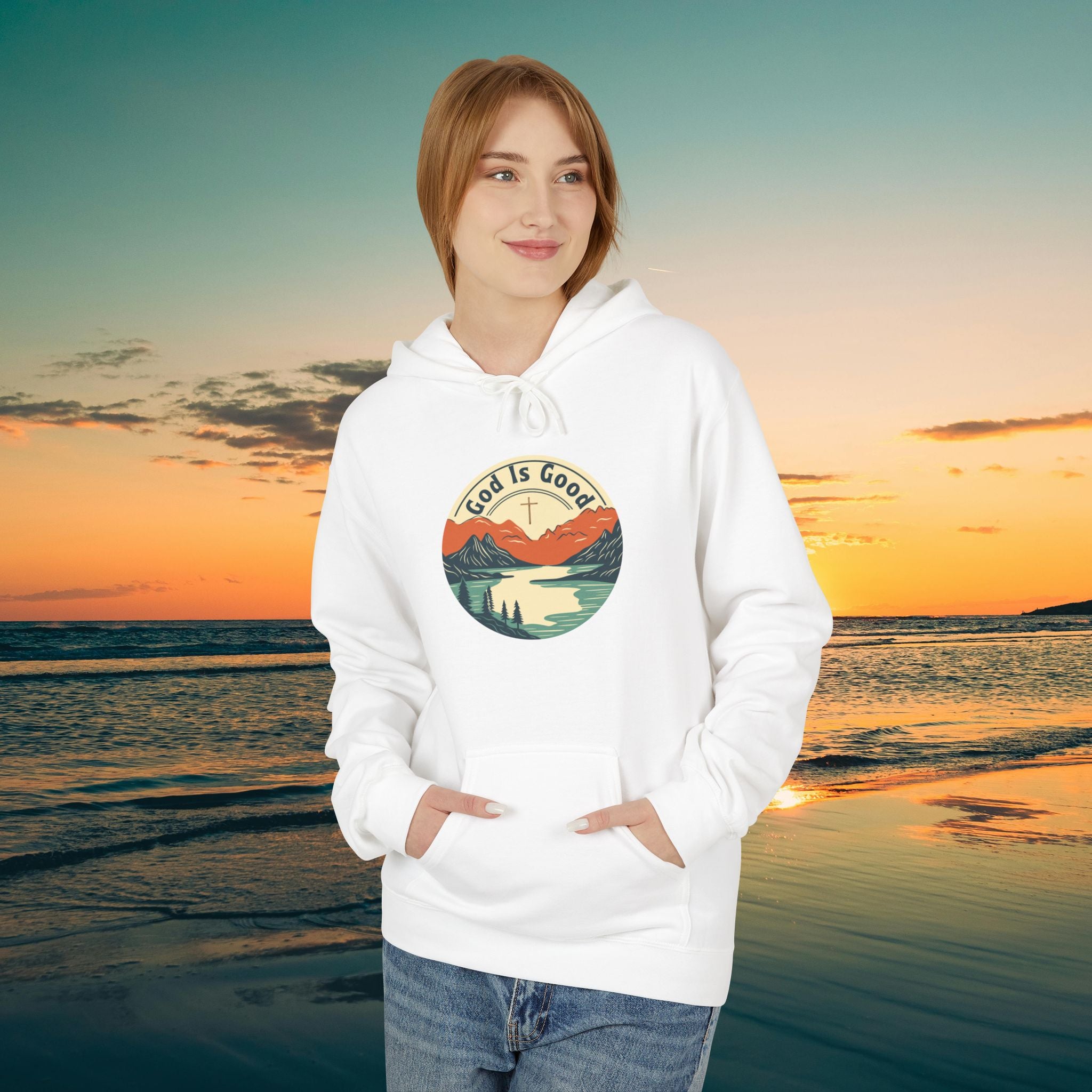 He is Good —Mountain Sunrise Hoodie