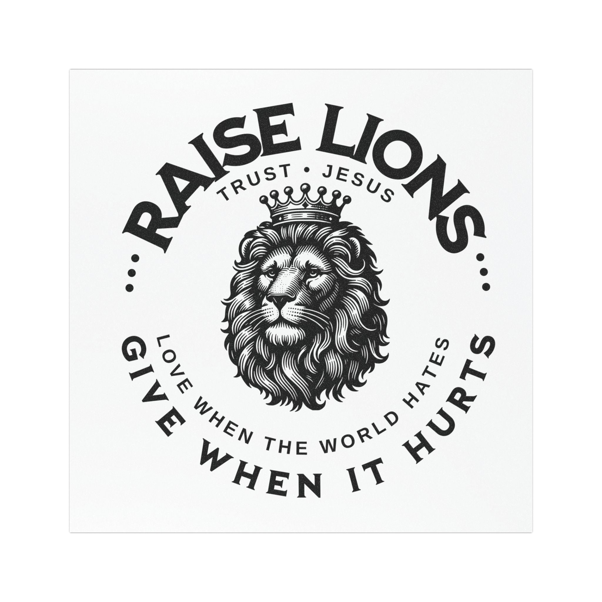 Raise Lions  — Trust Jesus Car Magnet