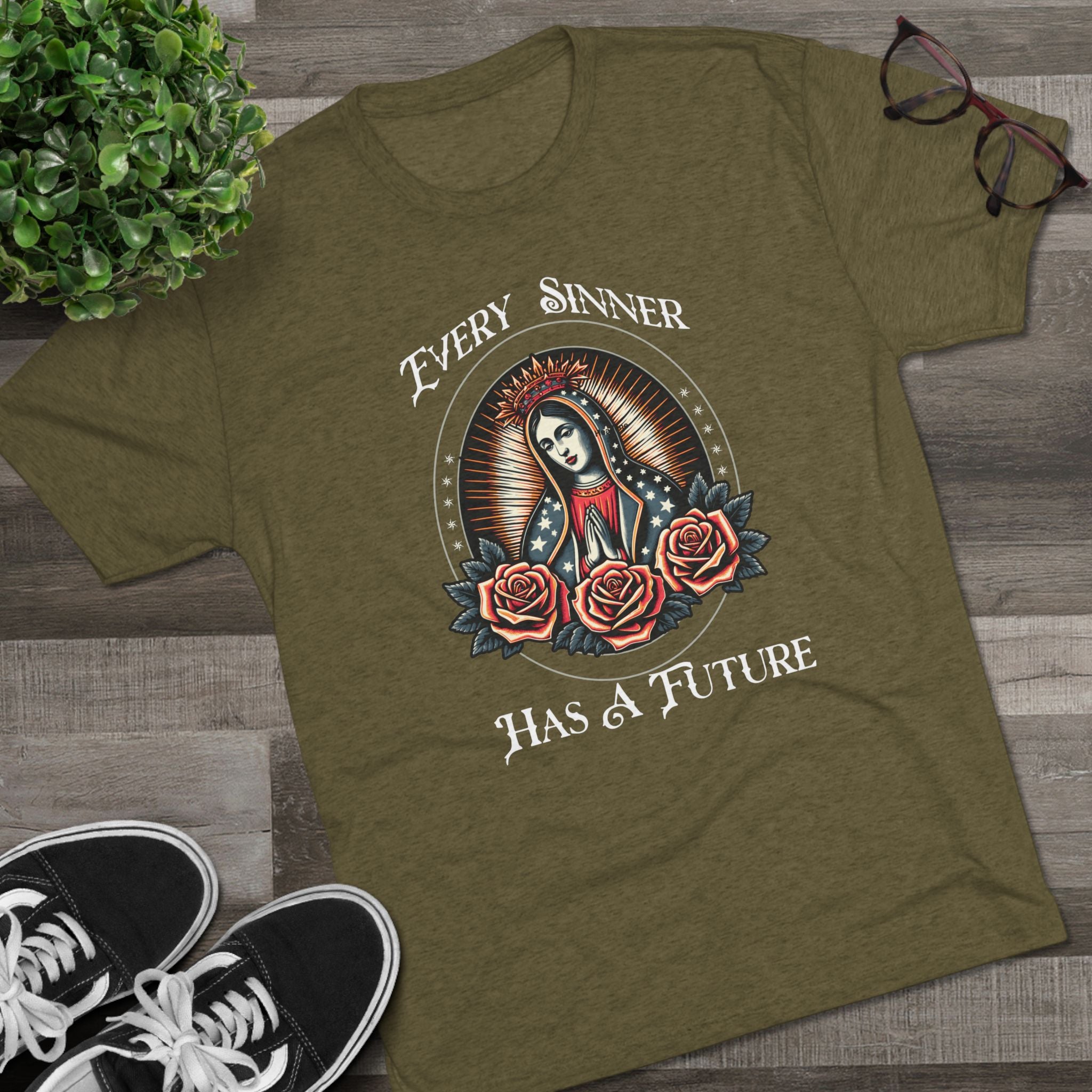 Crew Tee — "Every Sinner Has a Future"