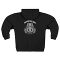Lion Crown Zip Hoodie — "Saved Not Soft" Back Graphic Christian Streetwear
