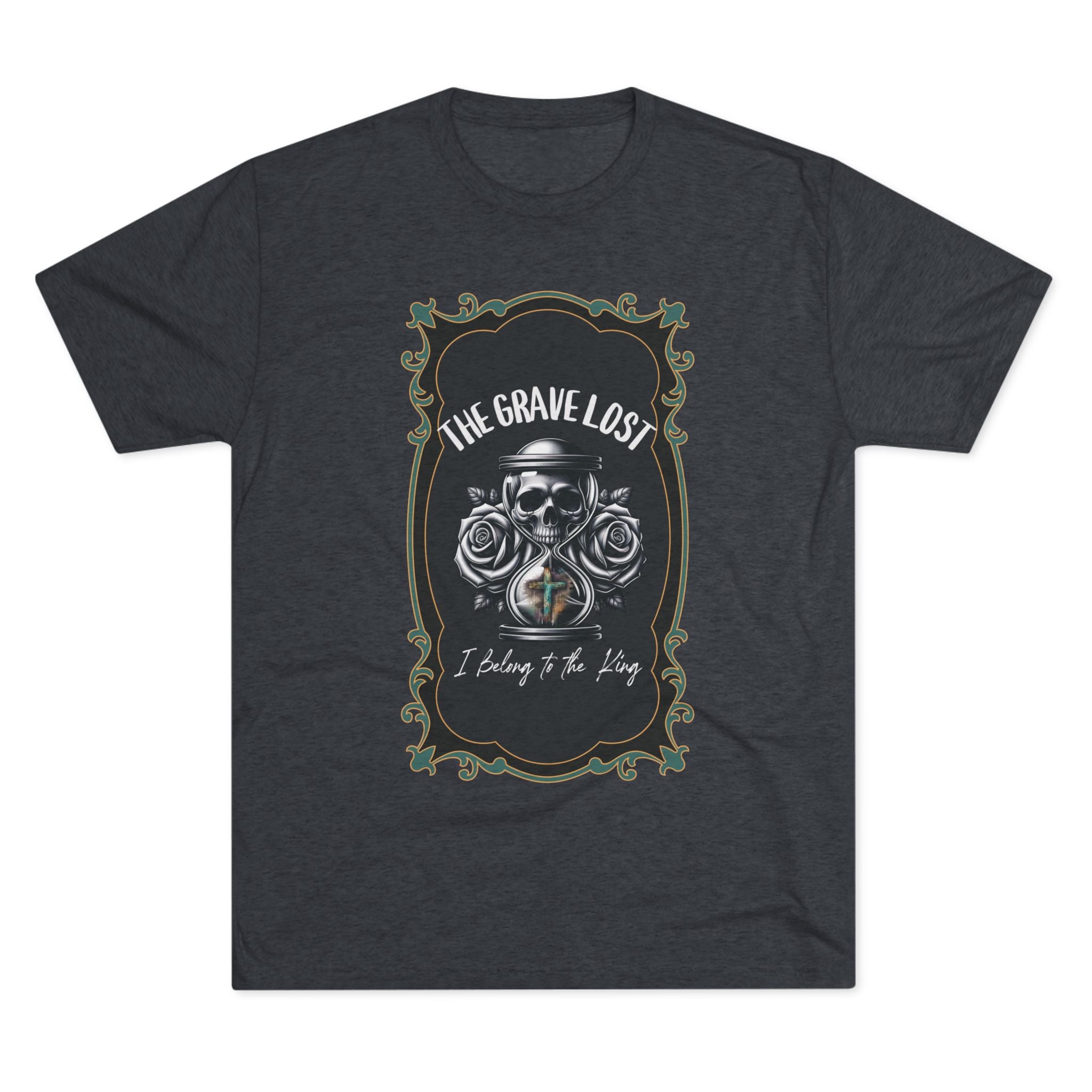 Grave Lost Skull & Roses Tee — "I Belong to the King"  Graphic Shirt