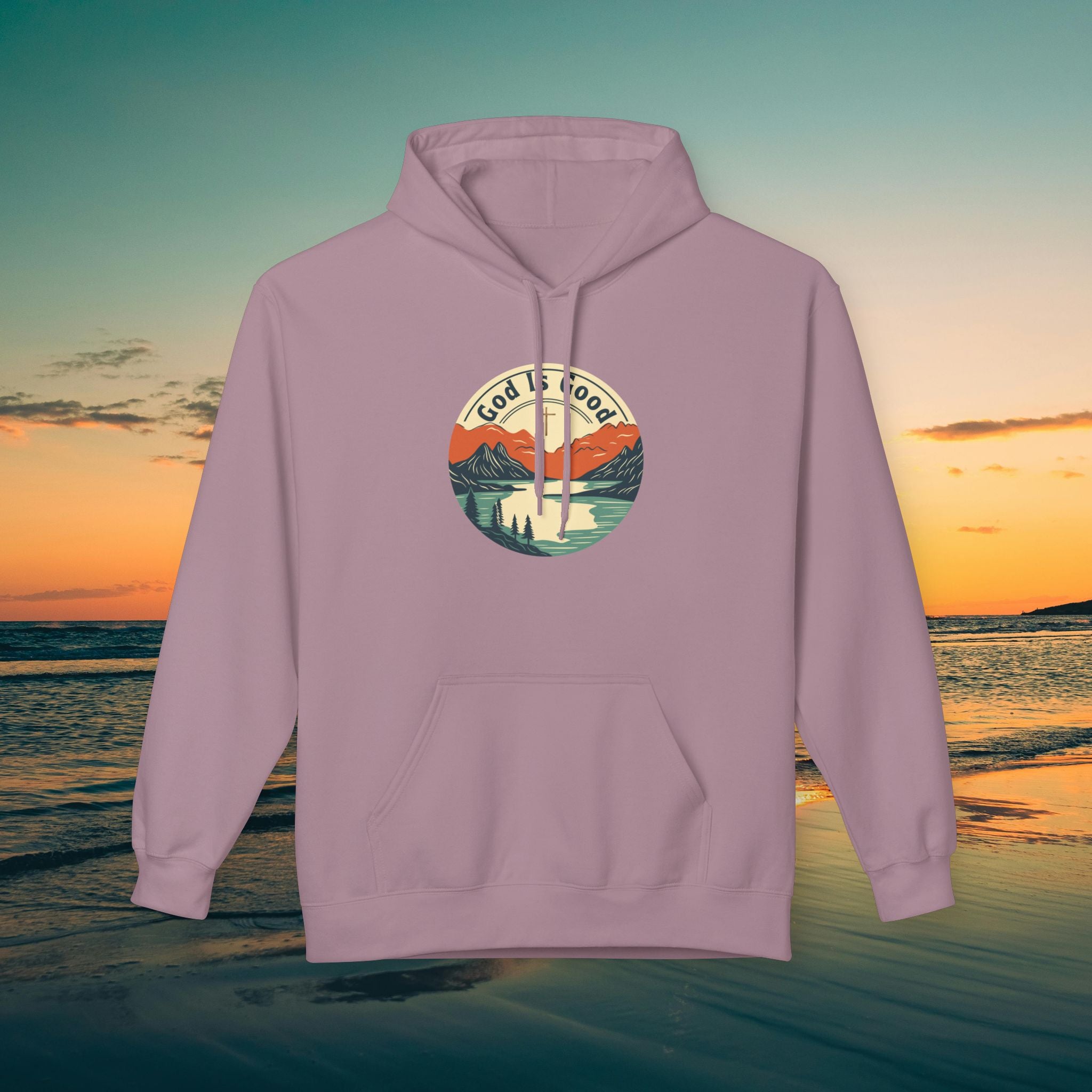 He is Good —Mountain Sunrise Hoodie