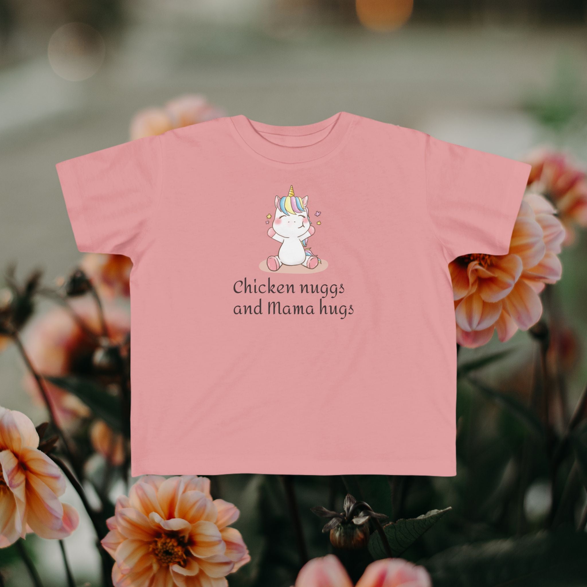Toddler T-Shirt — "Chicken Nuggs and Mama Hugs" Kids Tee
