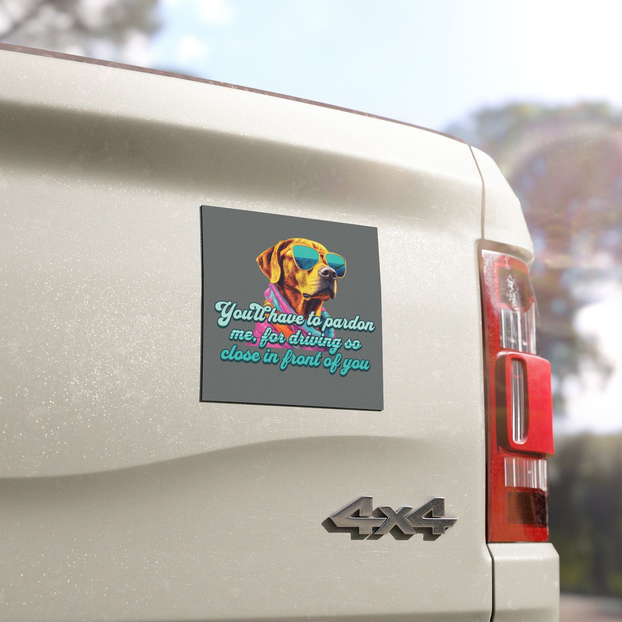 Pardon Me Car Magnet-Funny