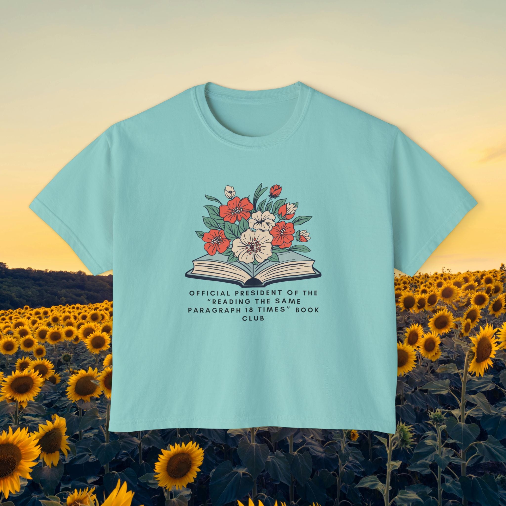 Book Club Floral Boxy Tee