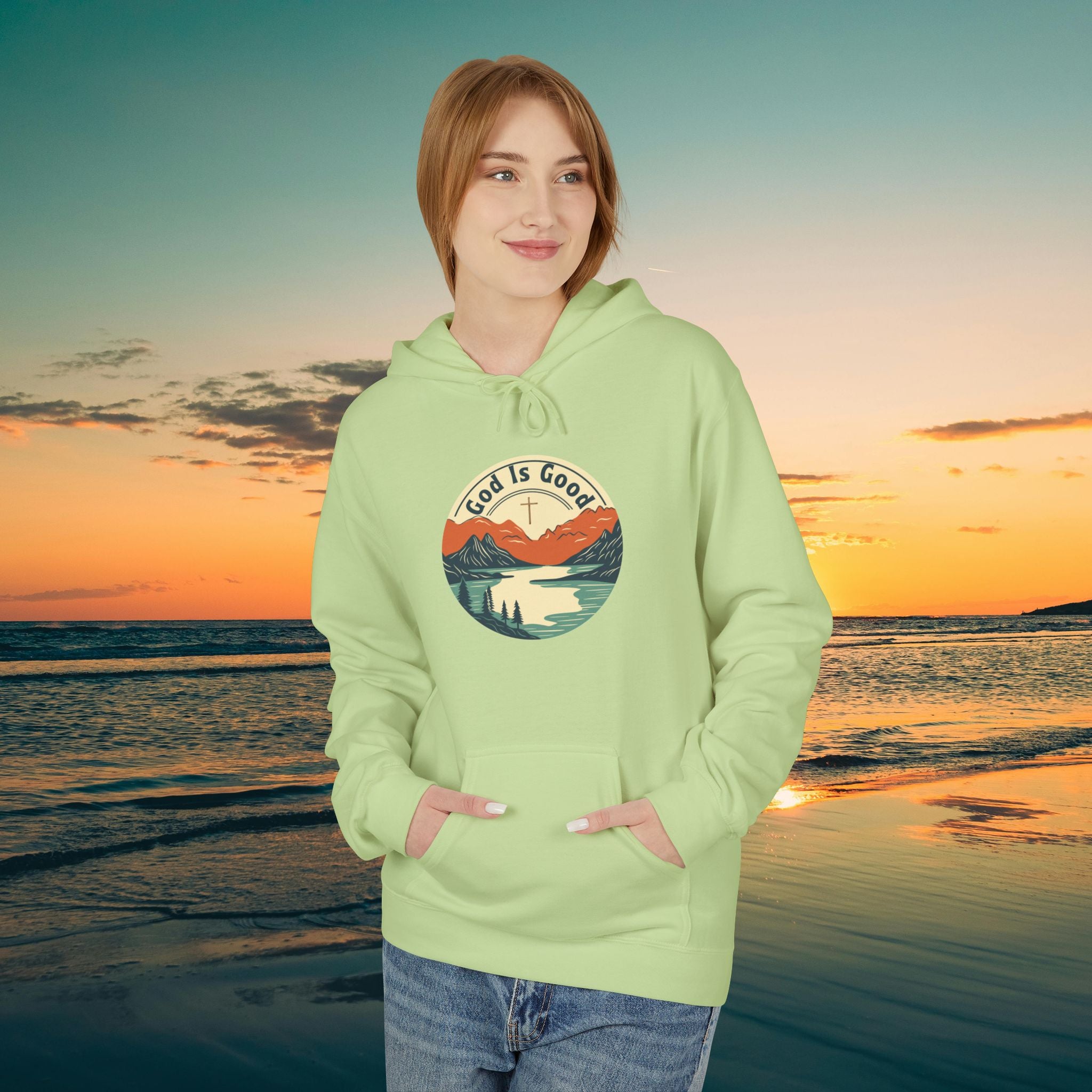 He is Good —Mountain Sunrise Hoodie