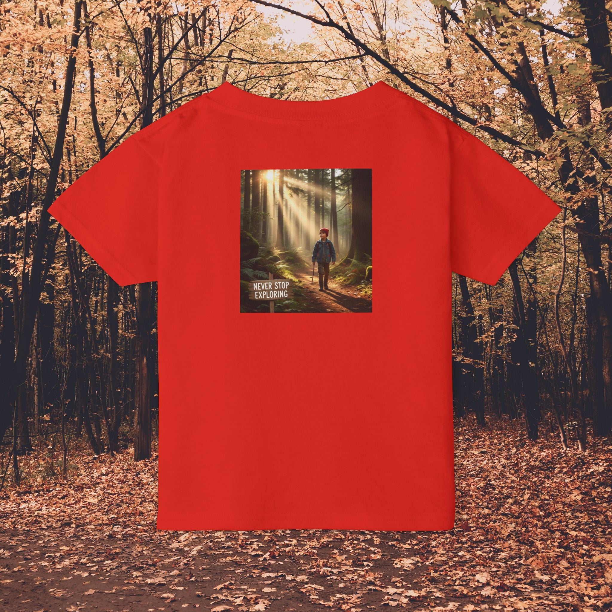 Toddler T-Shirt — "Never Stop Exploring"