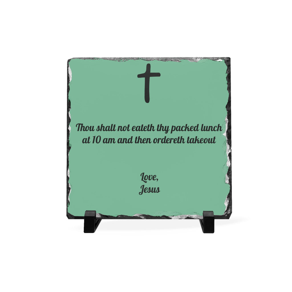 Slate Desk Plaque "Lunch" – Love, Jesus