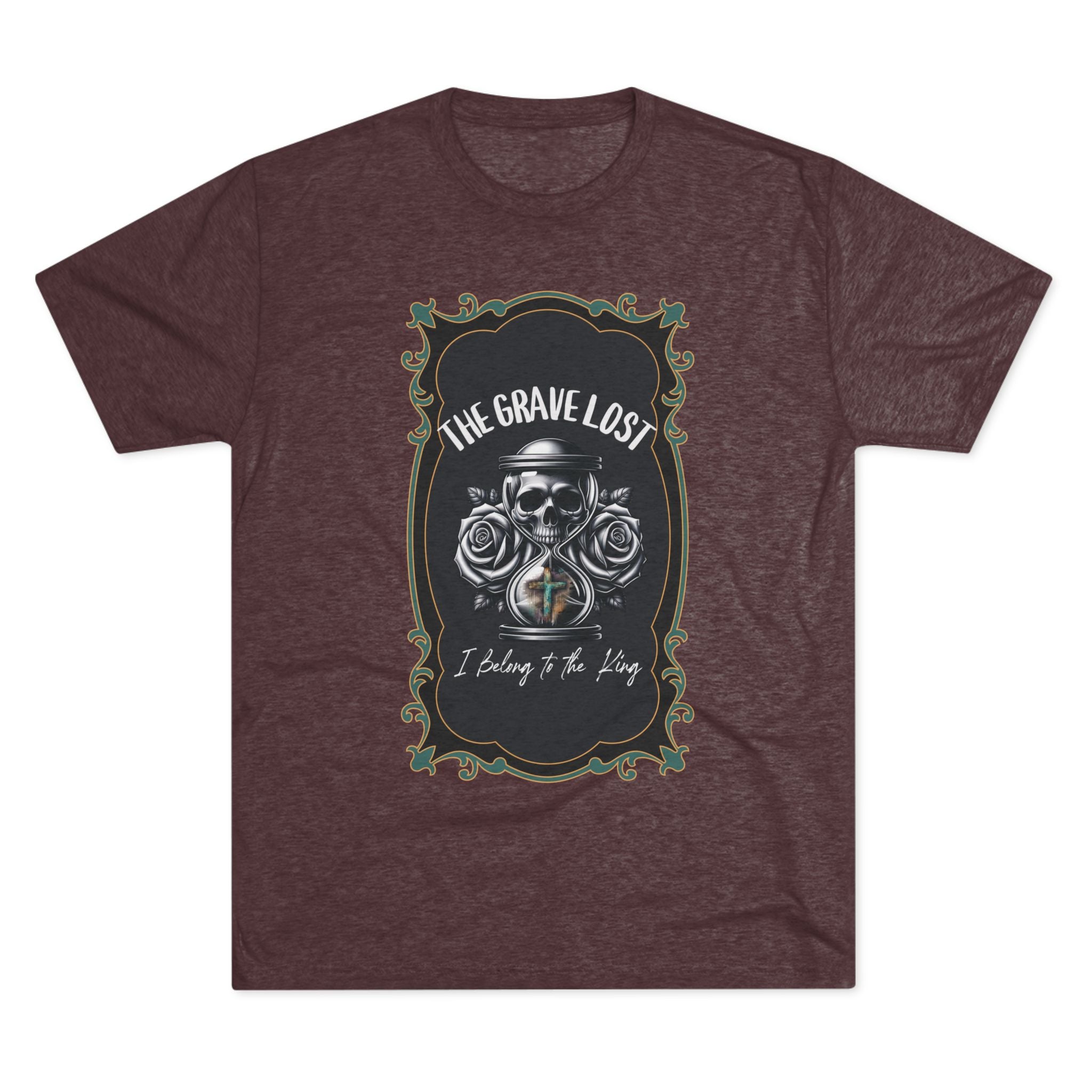 Grave Lost Skull & Roses Tee — "I Belong to the King"  Graphic Shirt