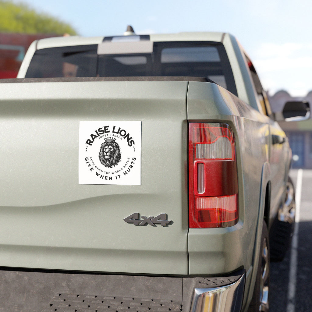 Raise Lions  — Trust Jesus Car Magnet
