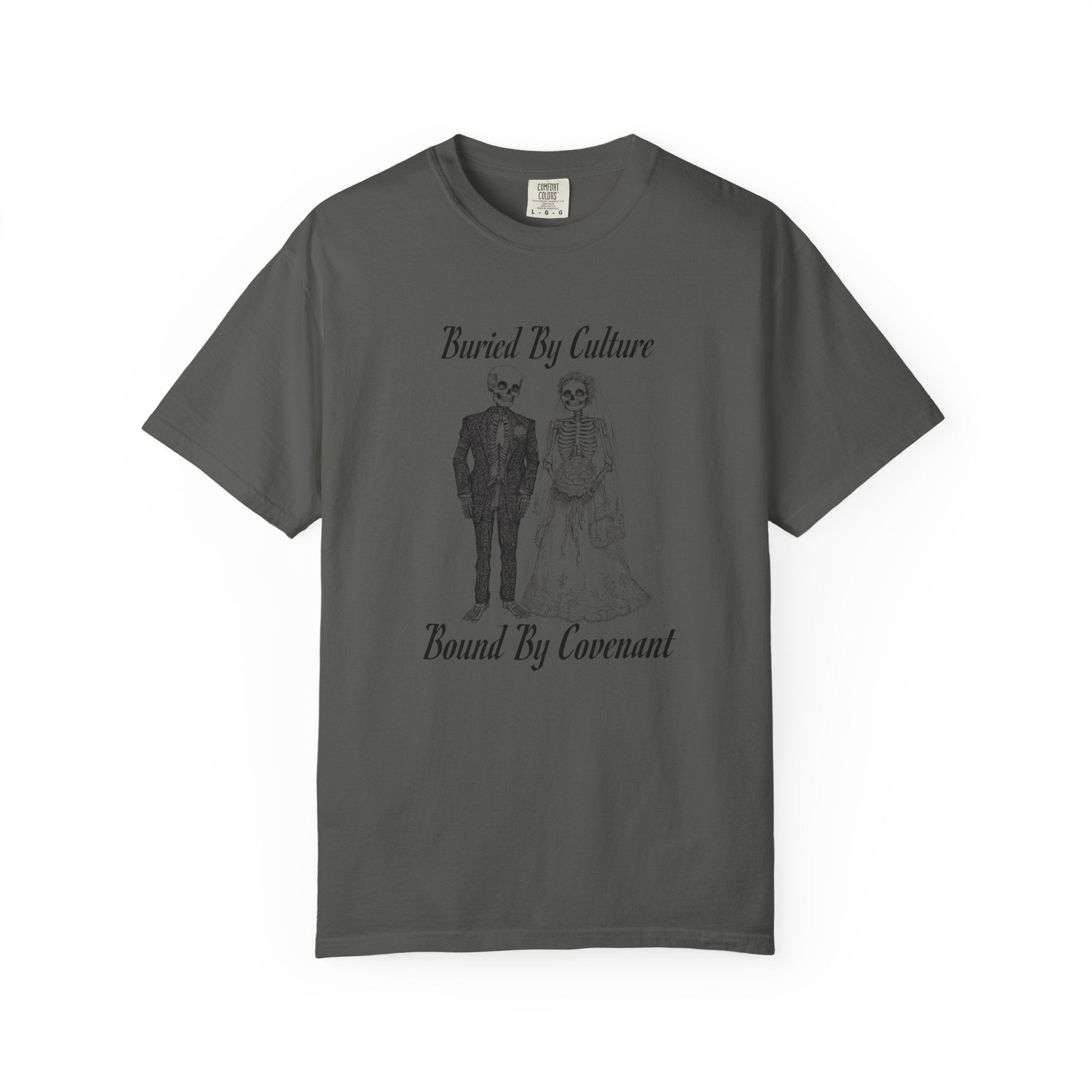 T-Shirt — "Buried By Culture, Bound By Covenant" Vintage Couple Graphic