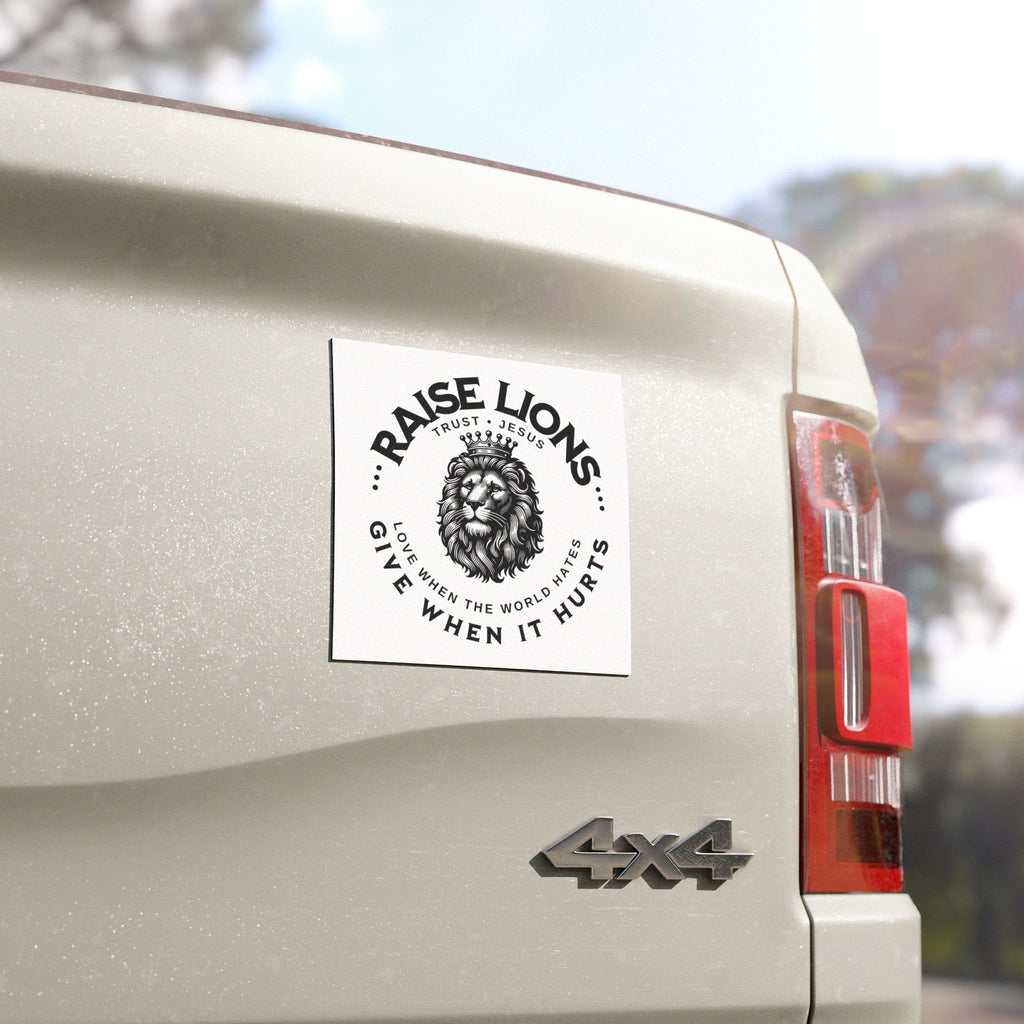 Raise Lions  — Trust Jesus Car Magnet