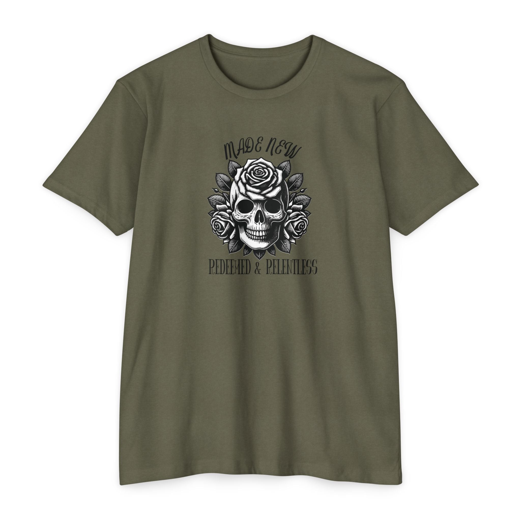 Redeemed & Relentless Christian Tee