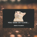 Funny Cat Car Magnet — “You Seem So Close… Honestly, The Audacity.”
