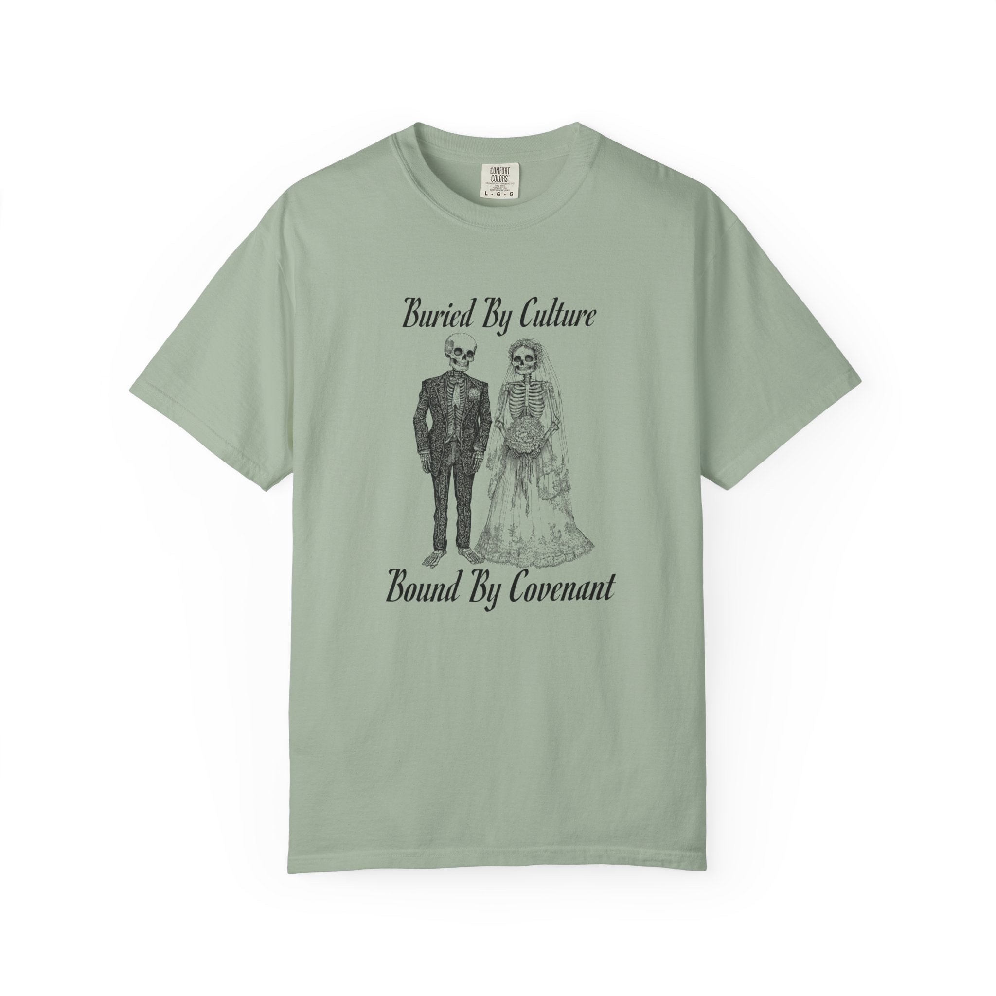 T-Shirt — "Buried By Culture, Bound By Covenant" Vintage Couple Graphic