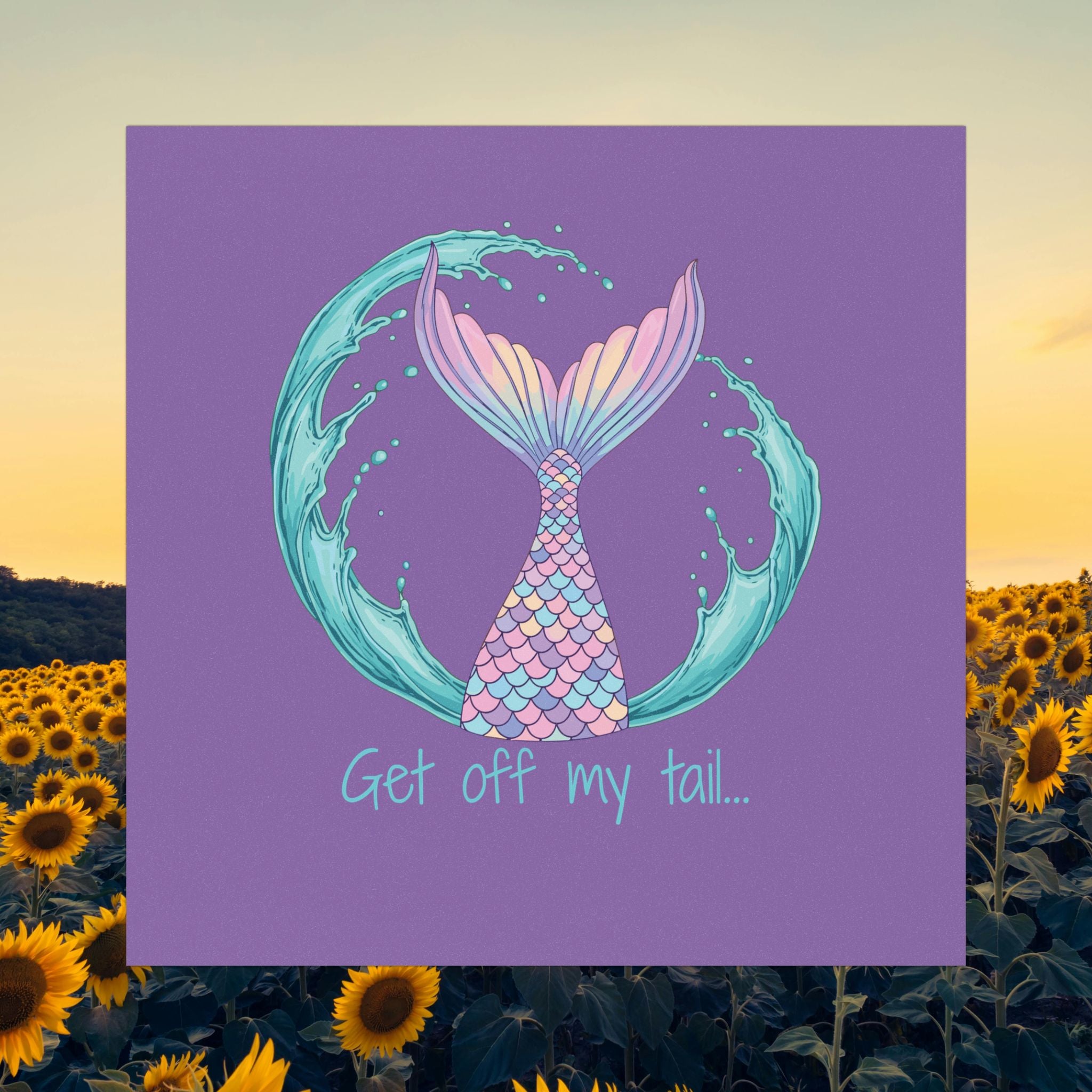Mermaid Tail Car Magnet — "Get Off My Tail"