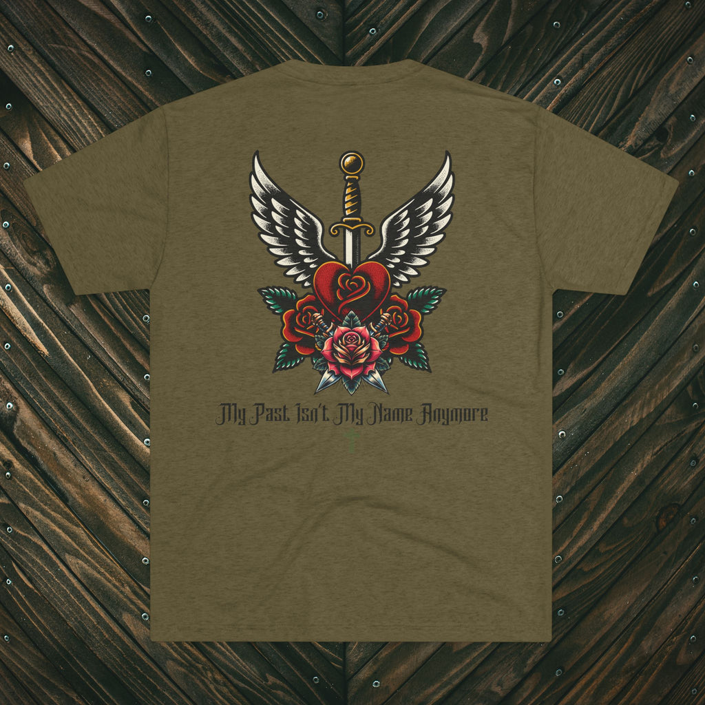 Dagger & Roses T-Shirt — "My Past Isn't My Name Anymore" Christian Tee