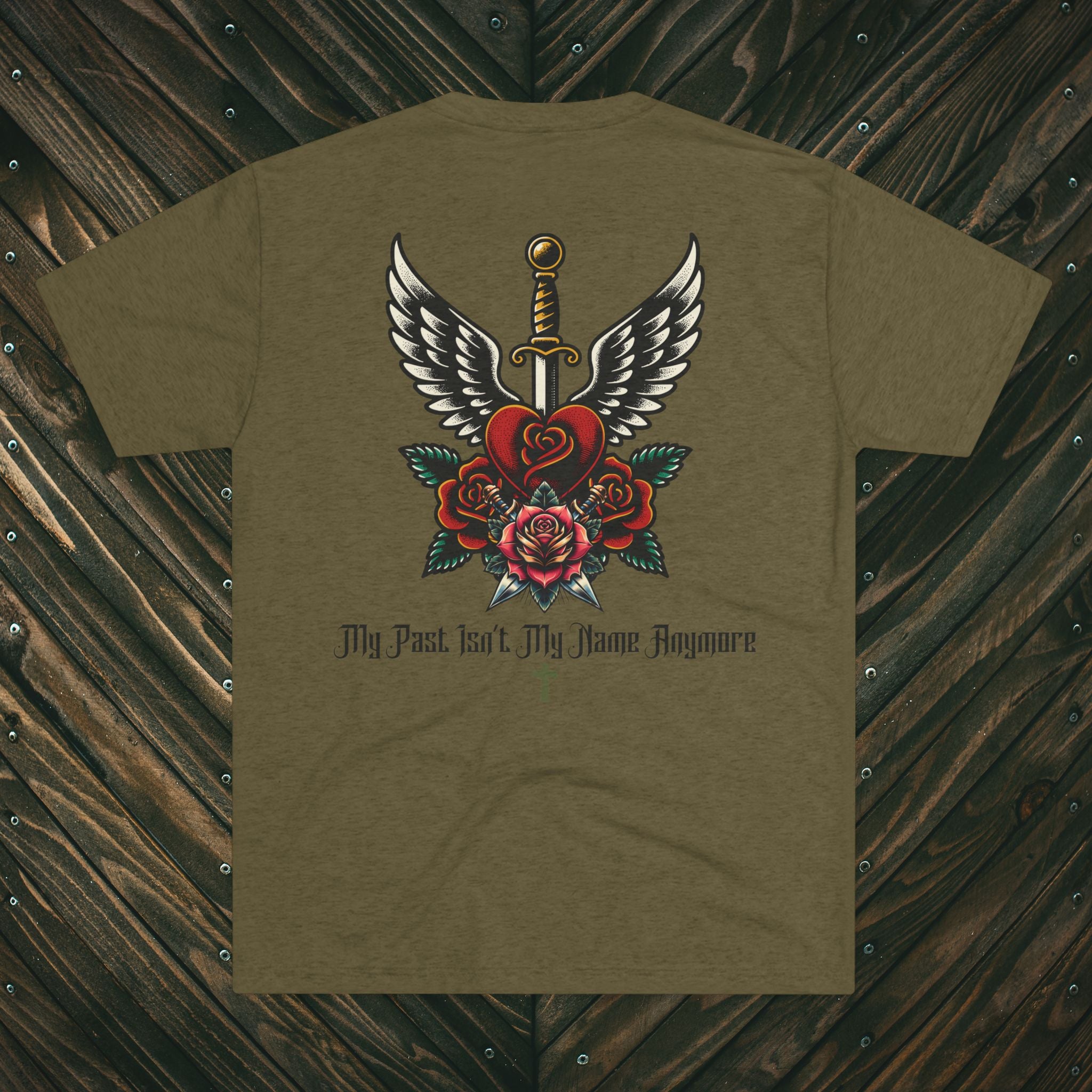 Dagger & Roses T-Shirt — "My Past Isn't My Name Anymore" Christian Tee