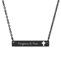 Forgiven and Free Cross Bar Necklace