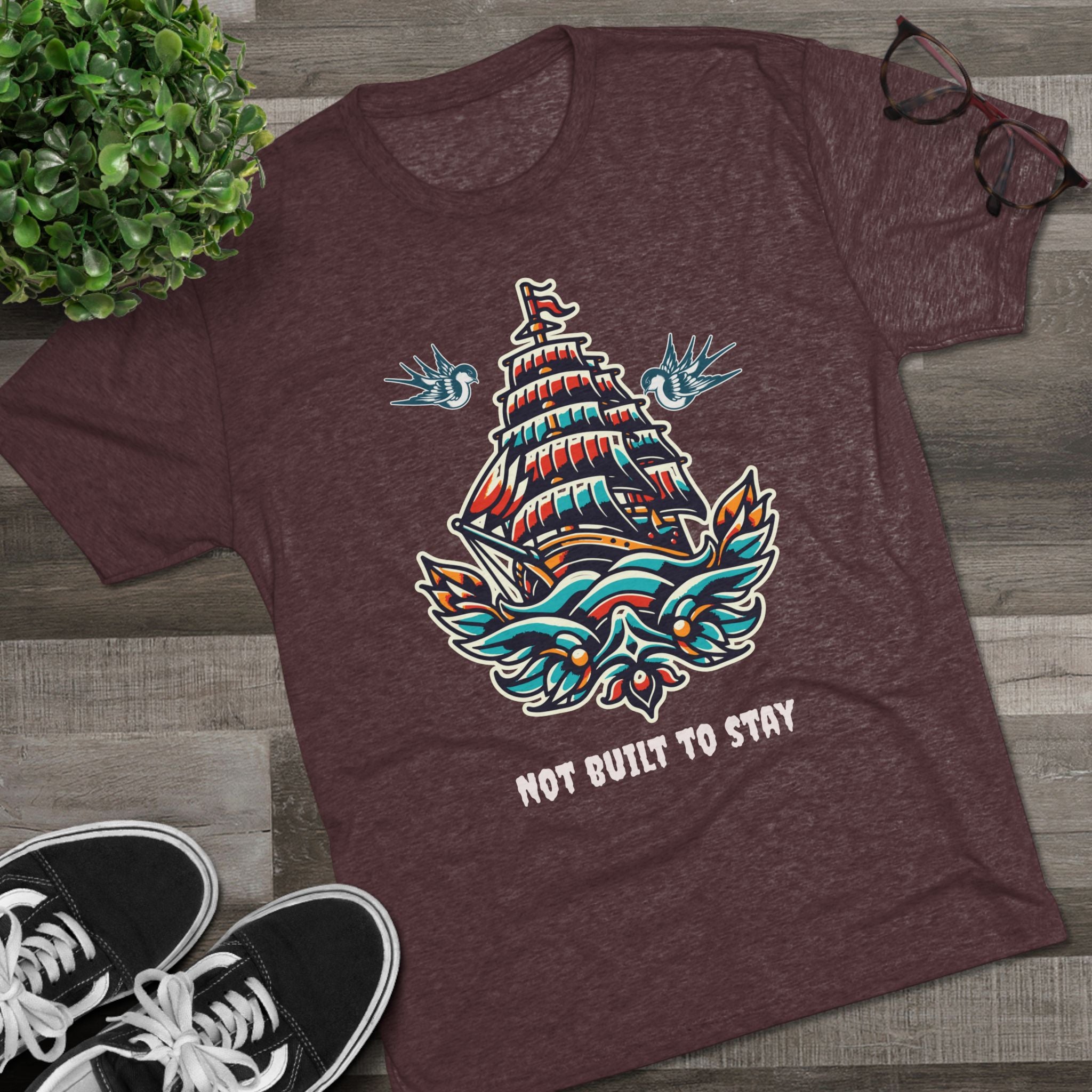 Not Built to Stay Tee — 'This World Is Not My Home' Christian Nautical T-Shirt