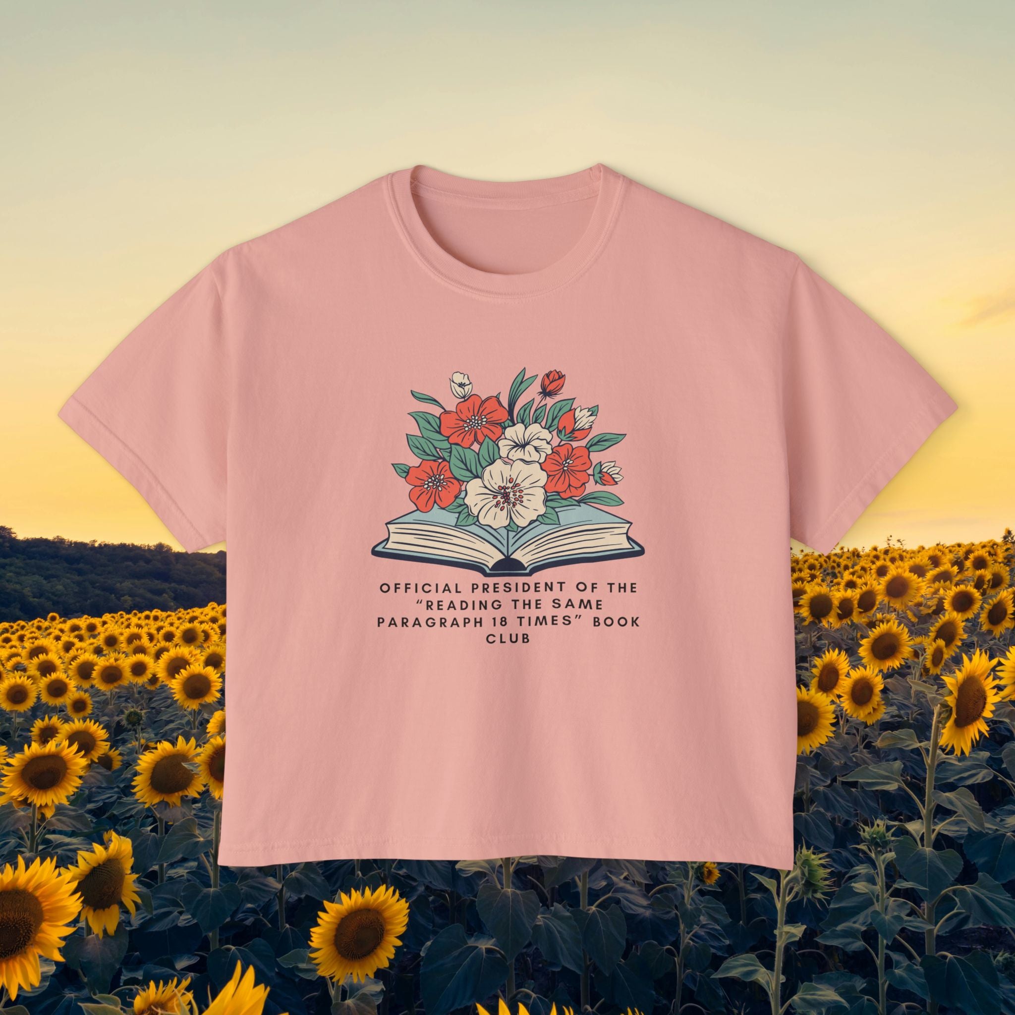 Book Club Floral Boxy Tee