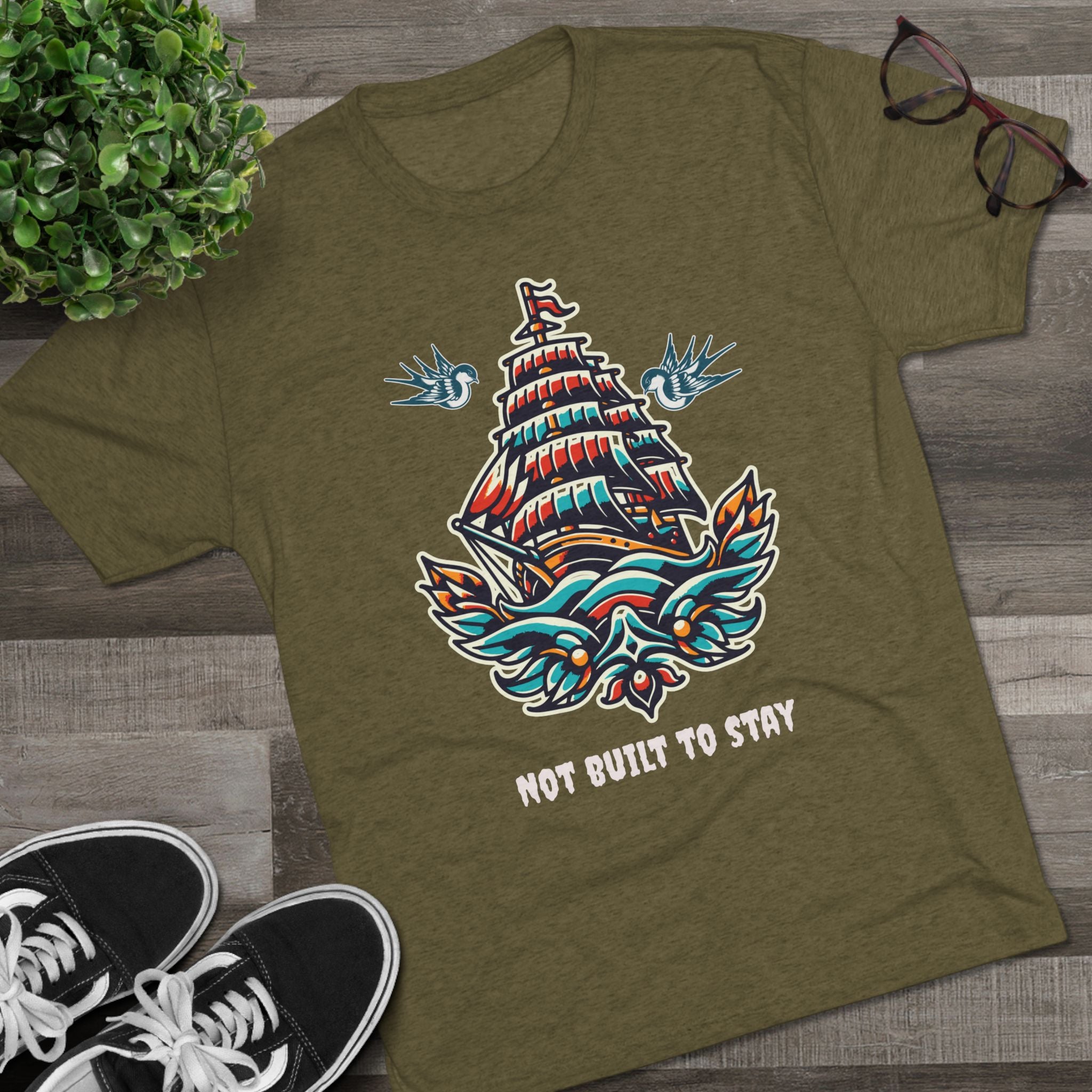 Not Built to Stay Tee — 'This World Is Not My Home' Christian Nautical T-Shirt