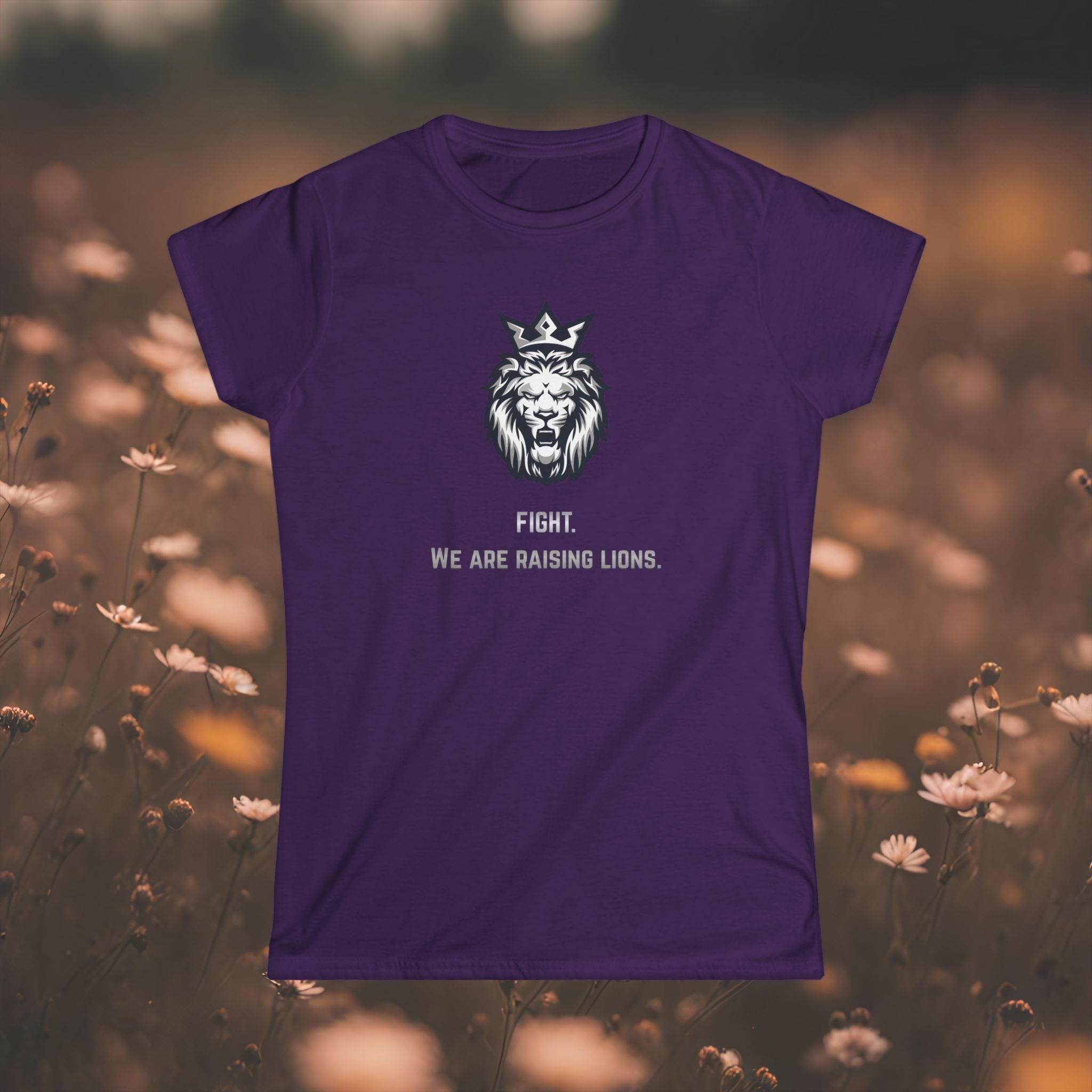 Women's Tee — 'We Are Raising Lions.'