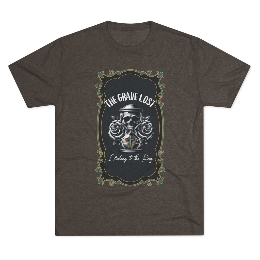 Grave Lost Skull & Roses Tee — "I Belong to the King"  Graphic Shirt