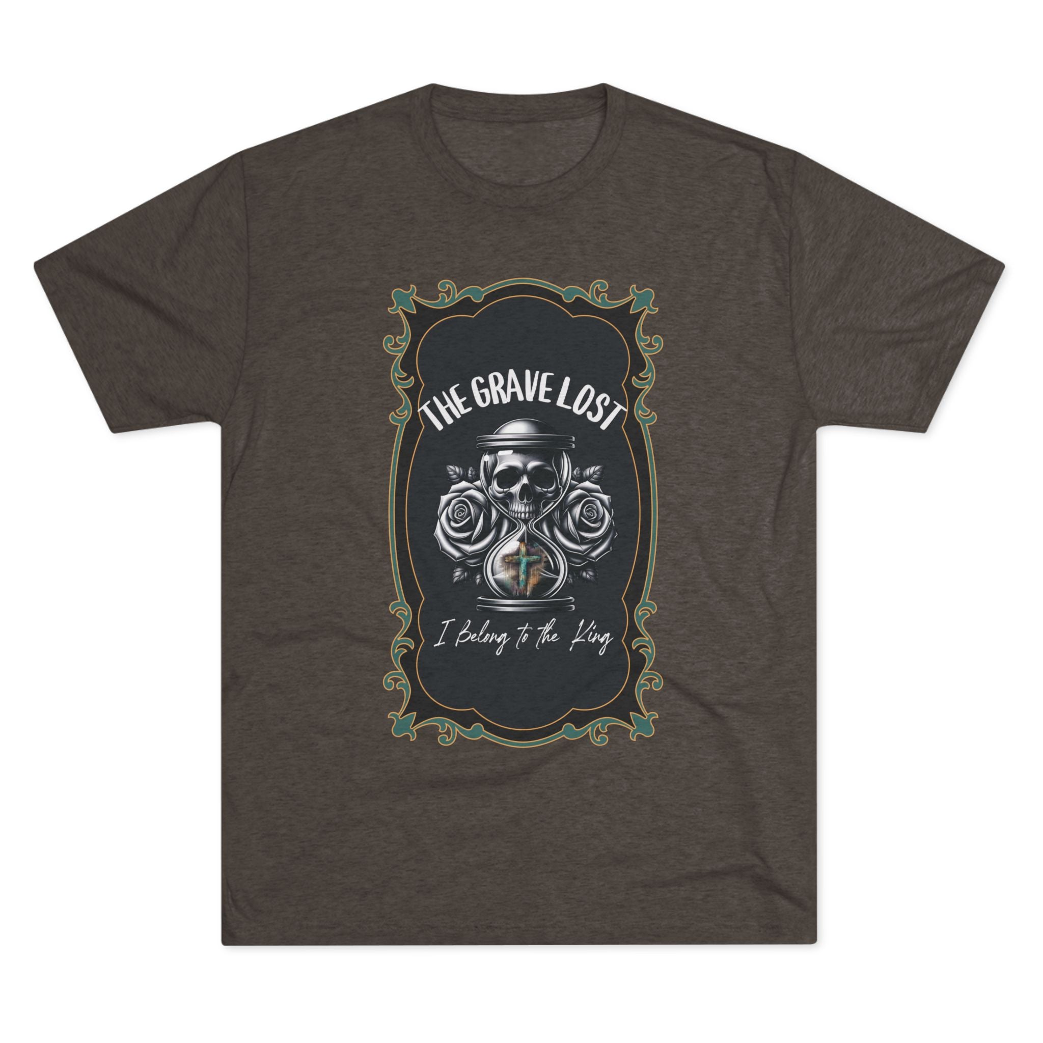 Grave Lost Skull & Roses Tee — "I Belong to the King"  Graphic Shirt