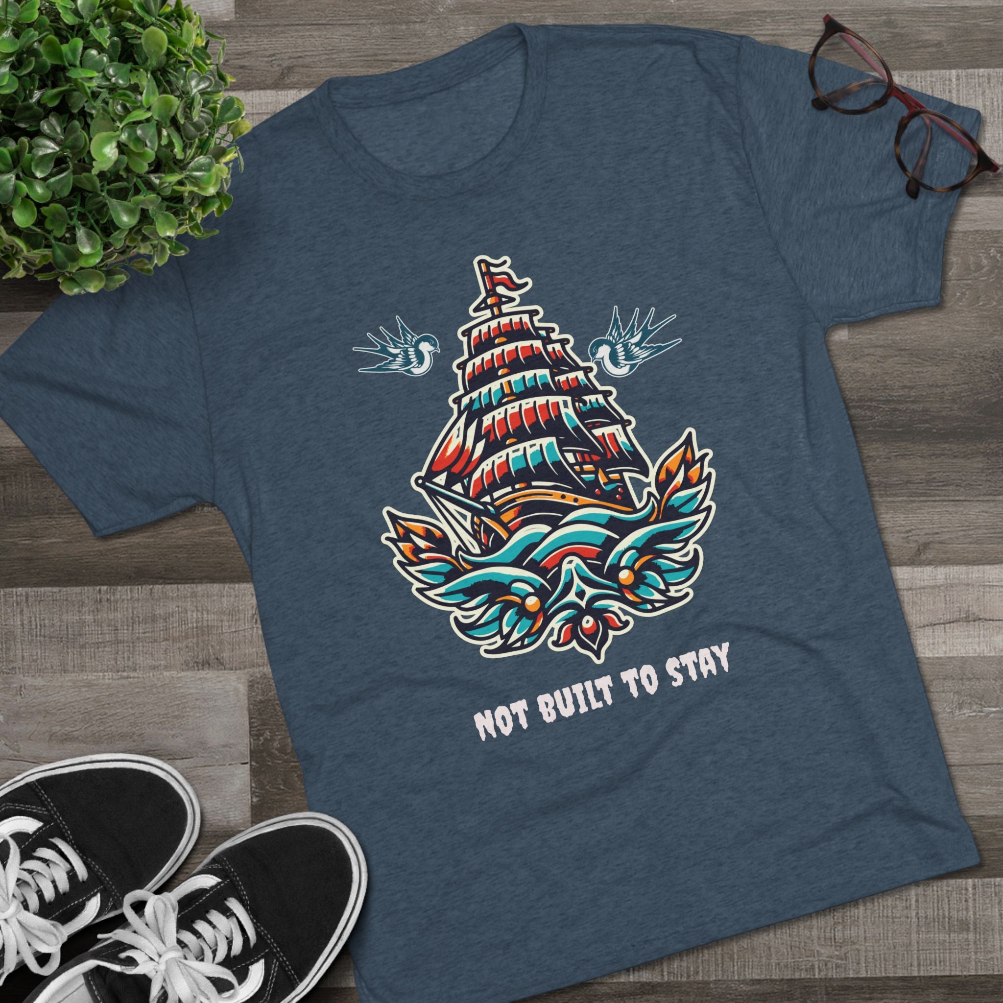 Not Built to Stay Tee — 'This World Is Not My Home' Christian Nautical T-Shirt