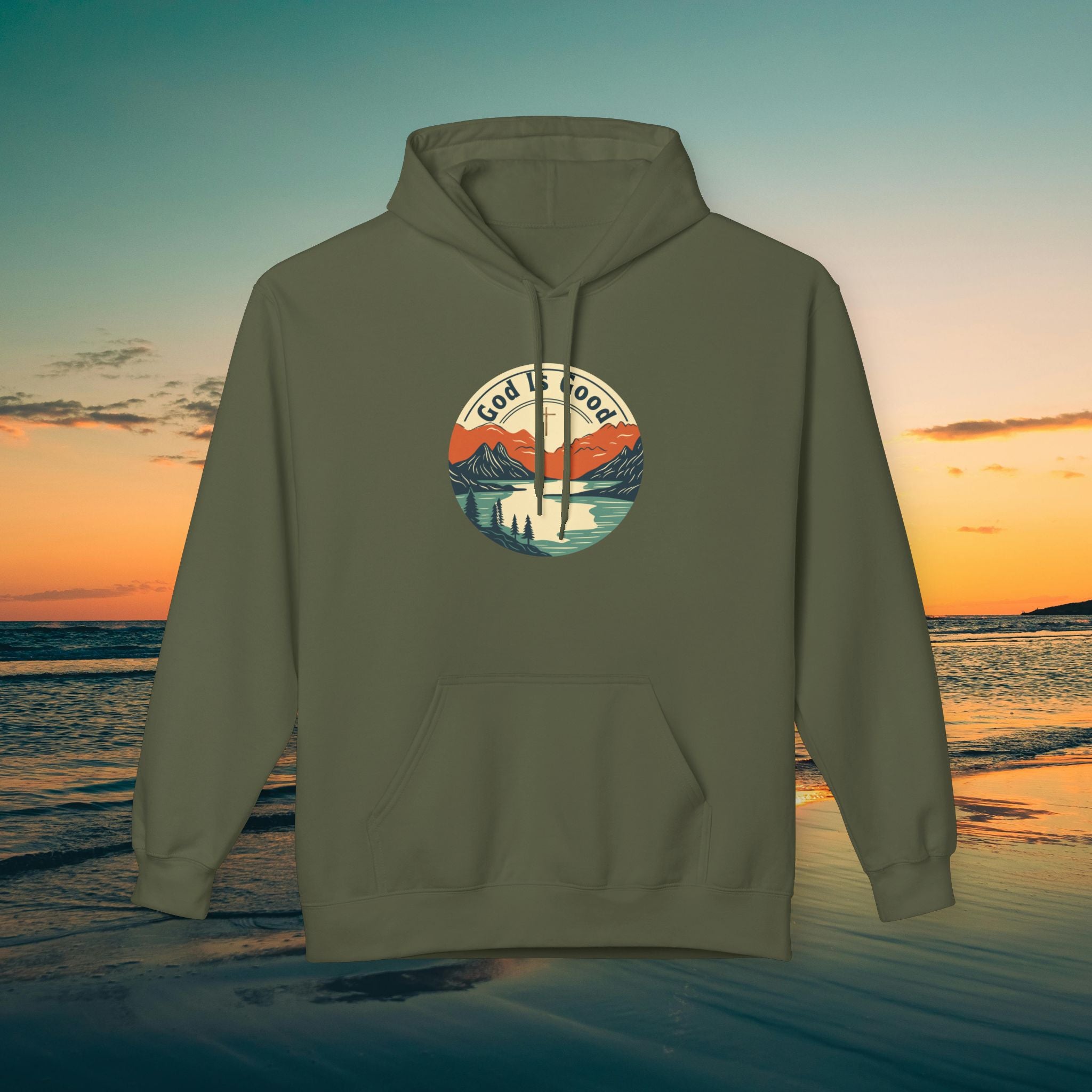 He is Good —Mountain Sunrise Hoodie