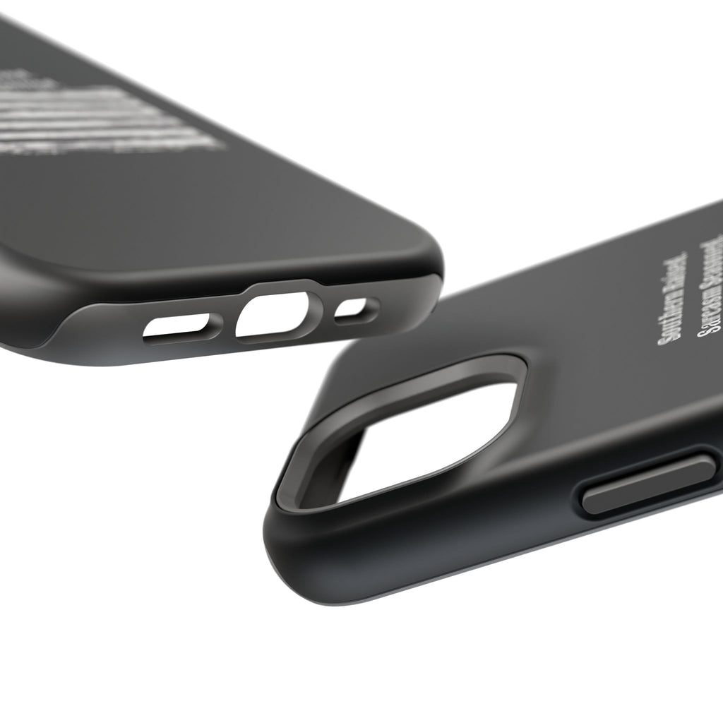 iPhone Case - "Southern Raised. Sarcasm Seasoned." Distressed Flag Magnetic Impact-Resistant Case