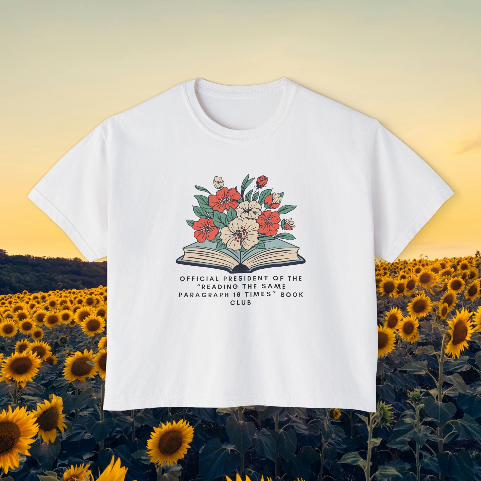 Book Club Floral Boxy Tee