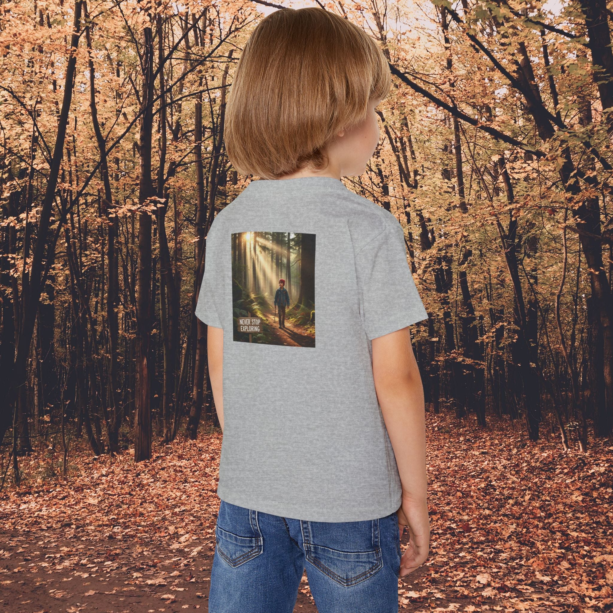 Toddler T-Shirt — "Never Stop Exploring"