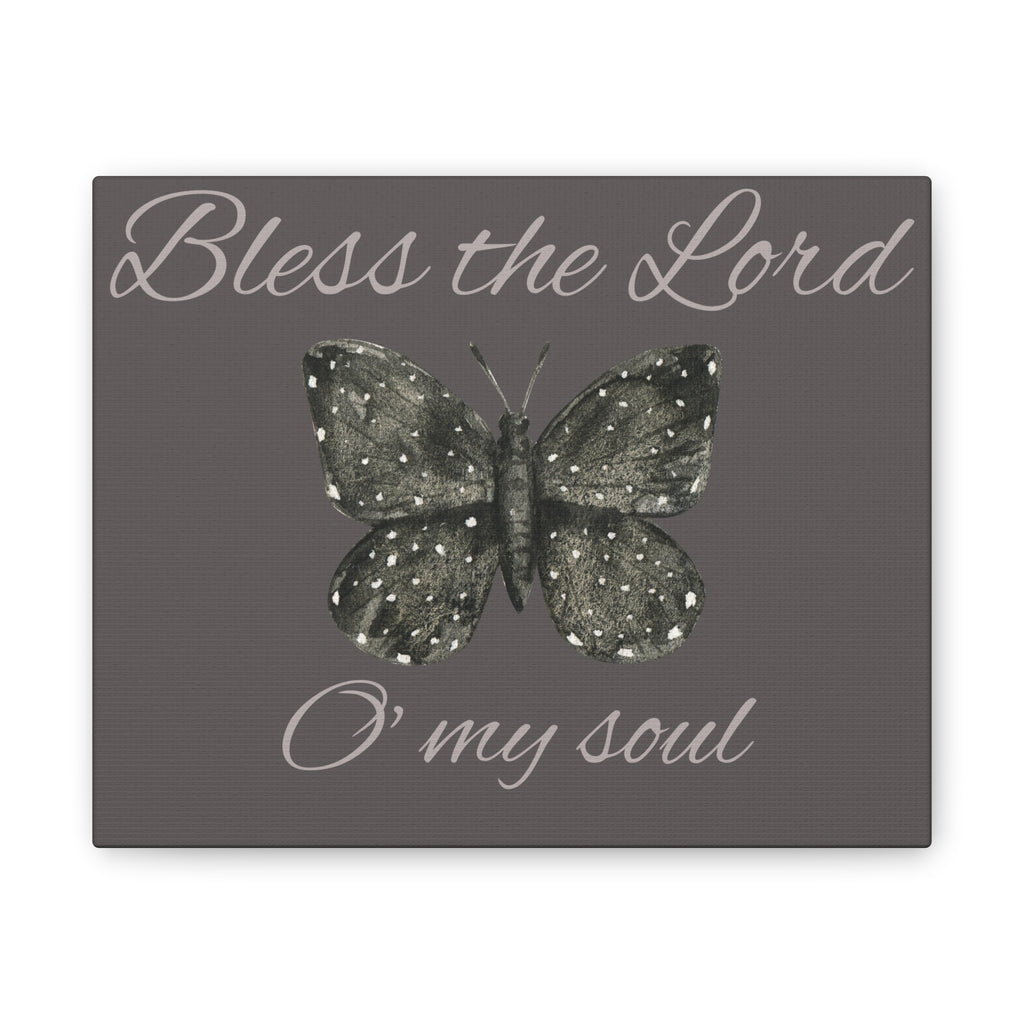 Bless the Lord Butterfly Canvas Wall Art — "Bless the Lord O' my soul" Christian Home Decor