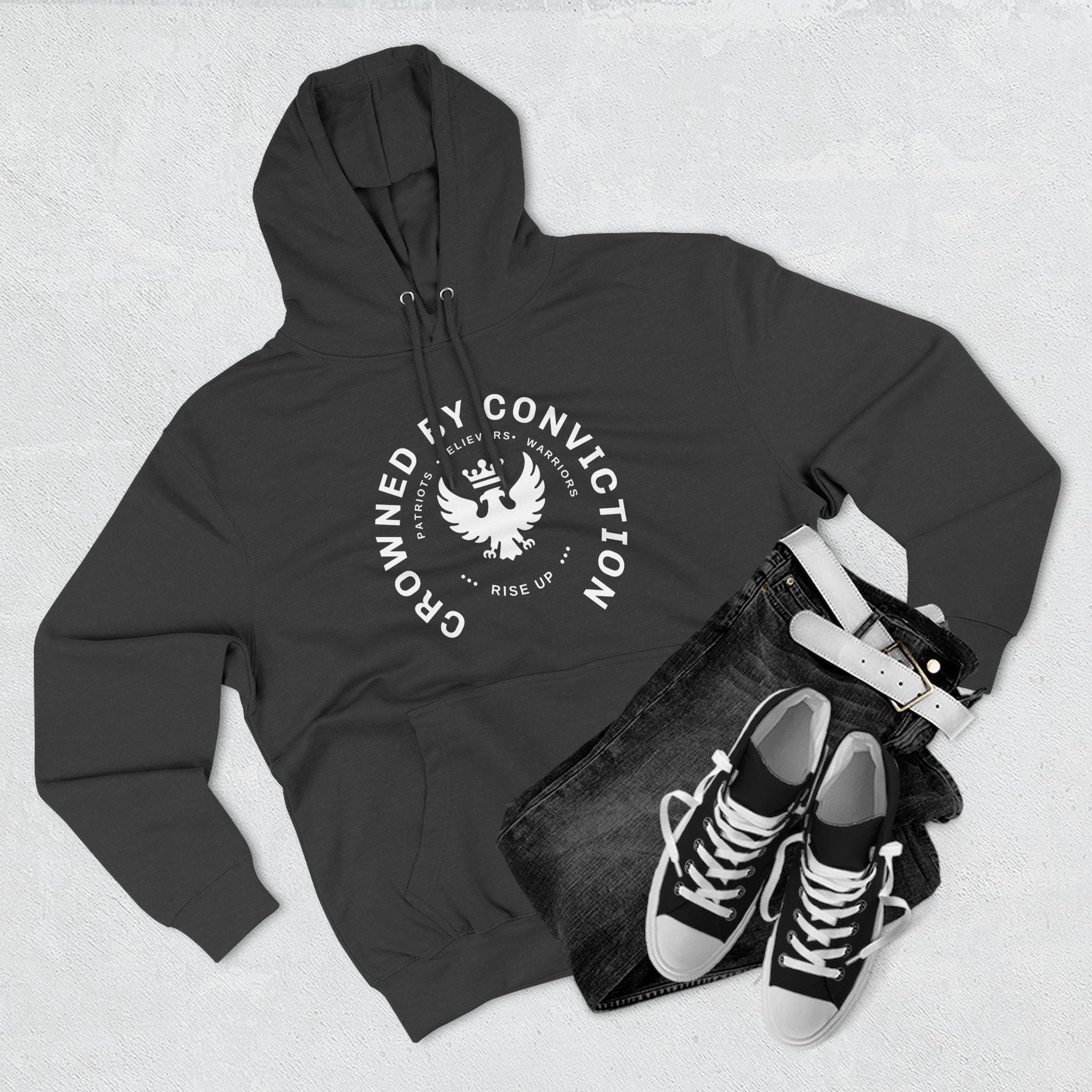 Crowned Conviction Eagle Hoodie — Graphic Pullover