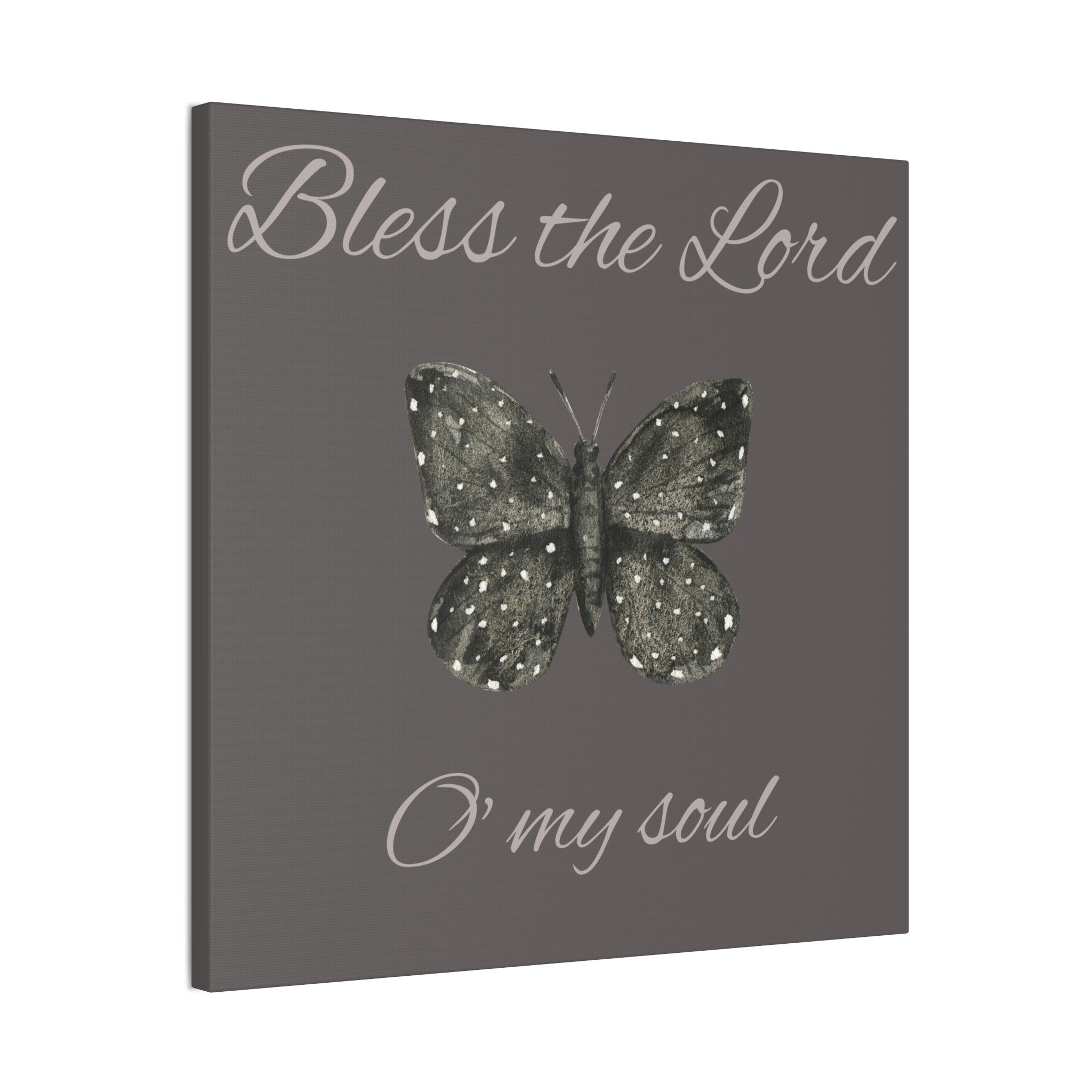 Bless the Lord Butterfly Canvas Wall Art — "Bless the Lord O' my soul" Christian Home Decor