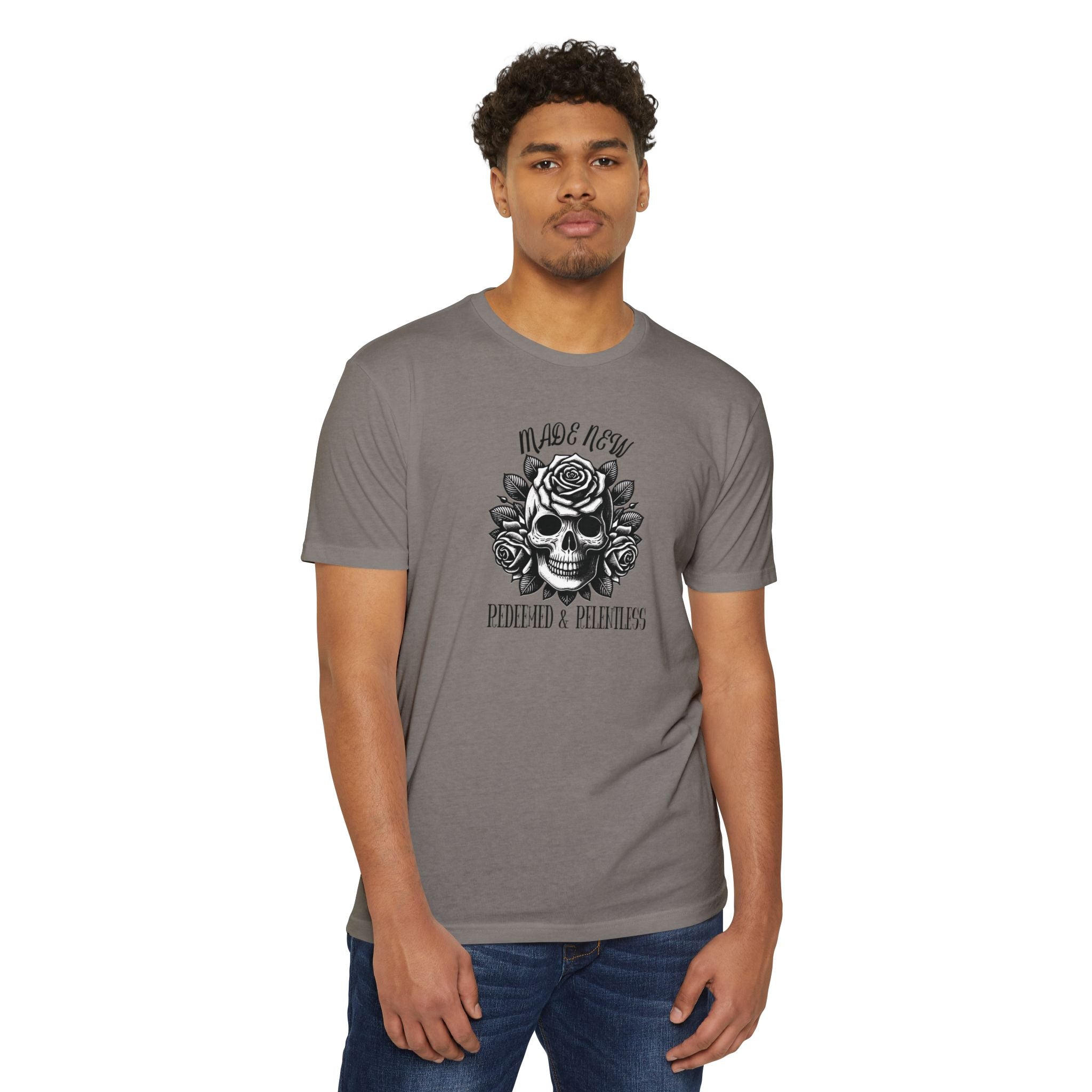Redeemed & Relentless Christian Tee