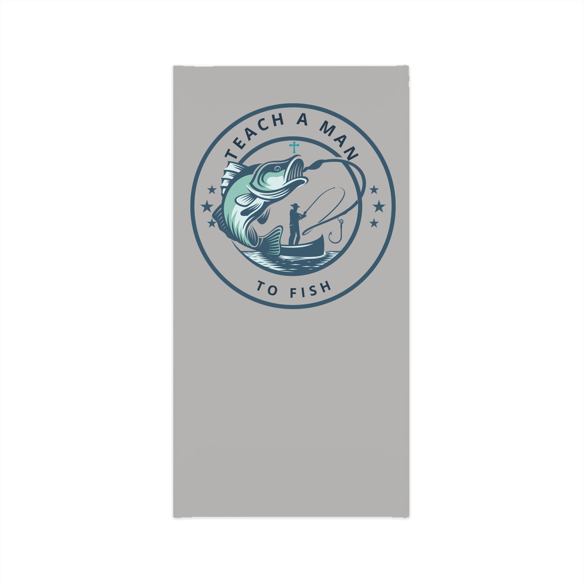 Fishing Neck Gaiter — "Teach a Man to Fish" Outdoor Face Covering