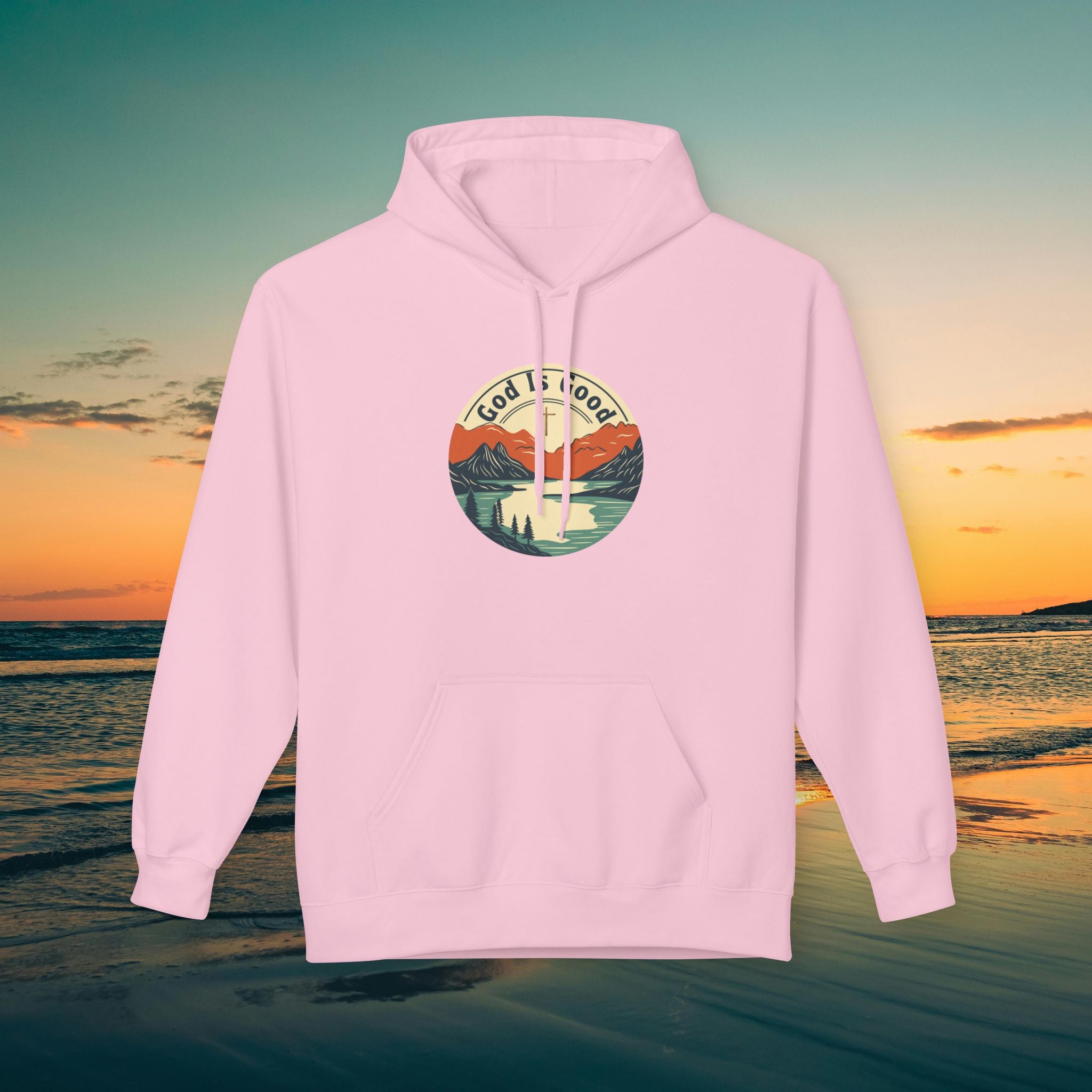 He is Good —Mountain Sunrise Hoodie