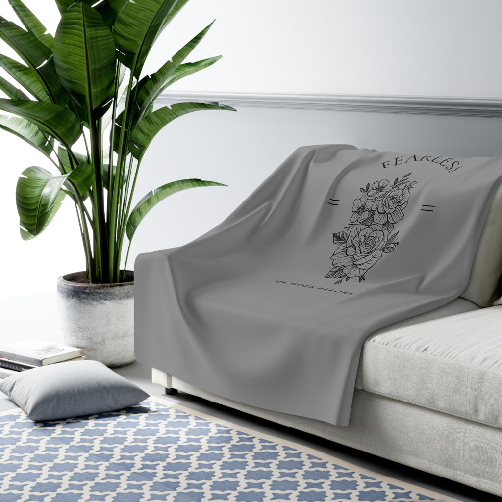 Floral Sherpa Blanket Fearless